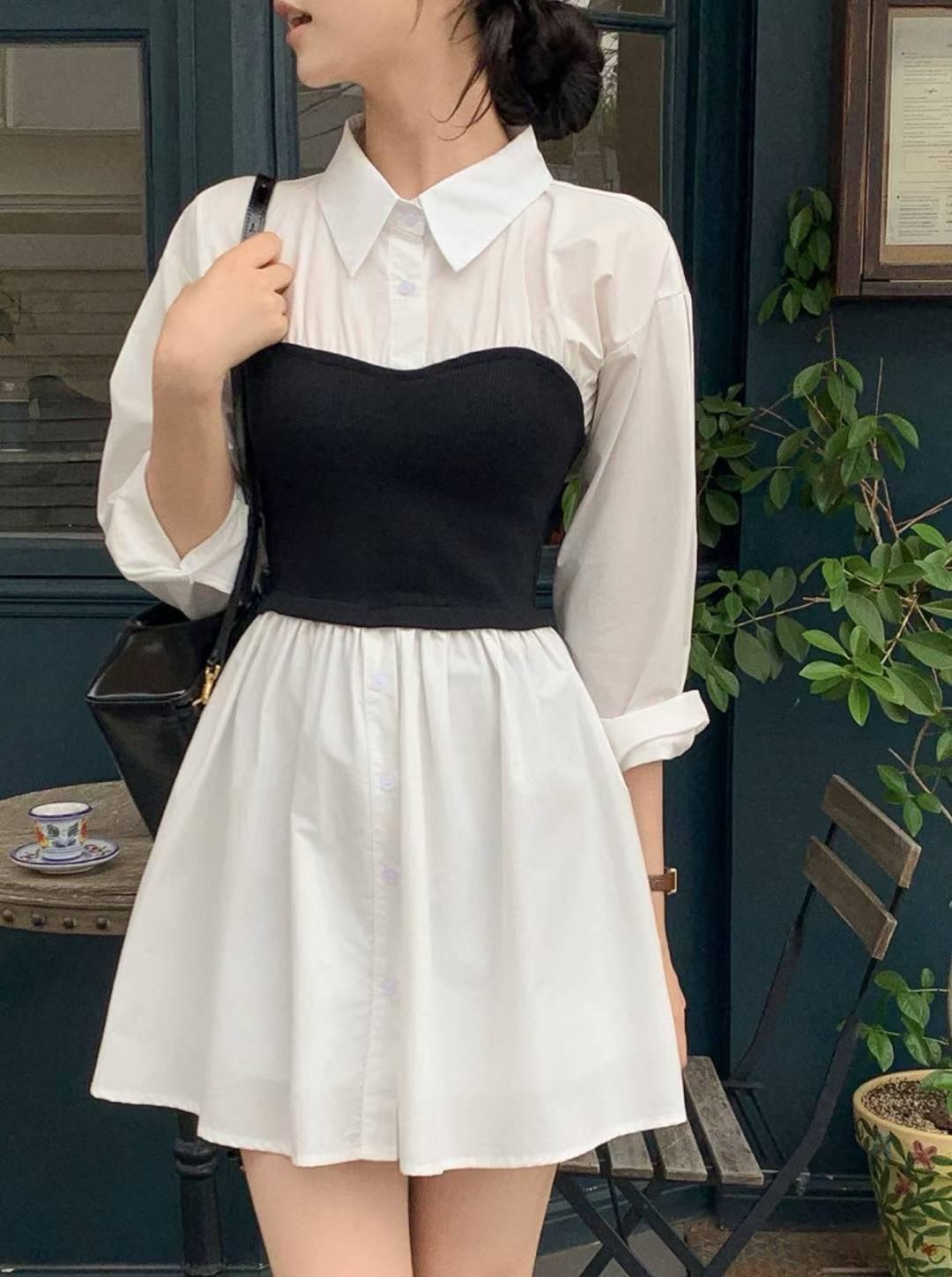 桃心領抹胸造型洋裝 (短/長)