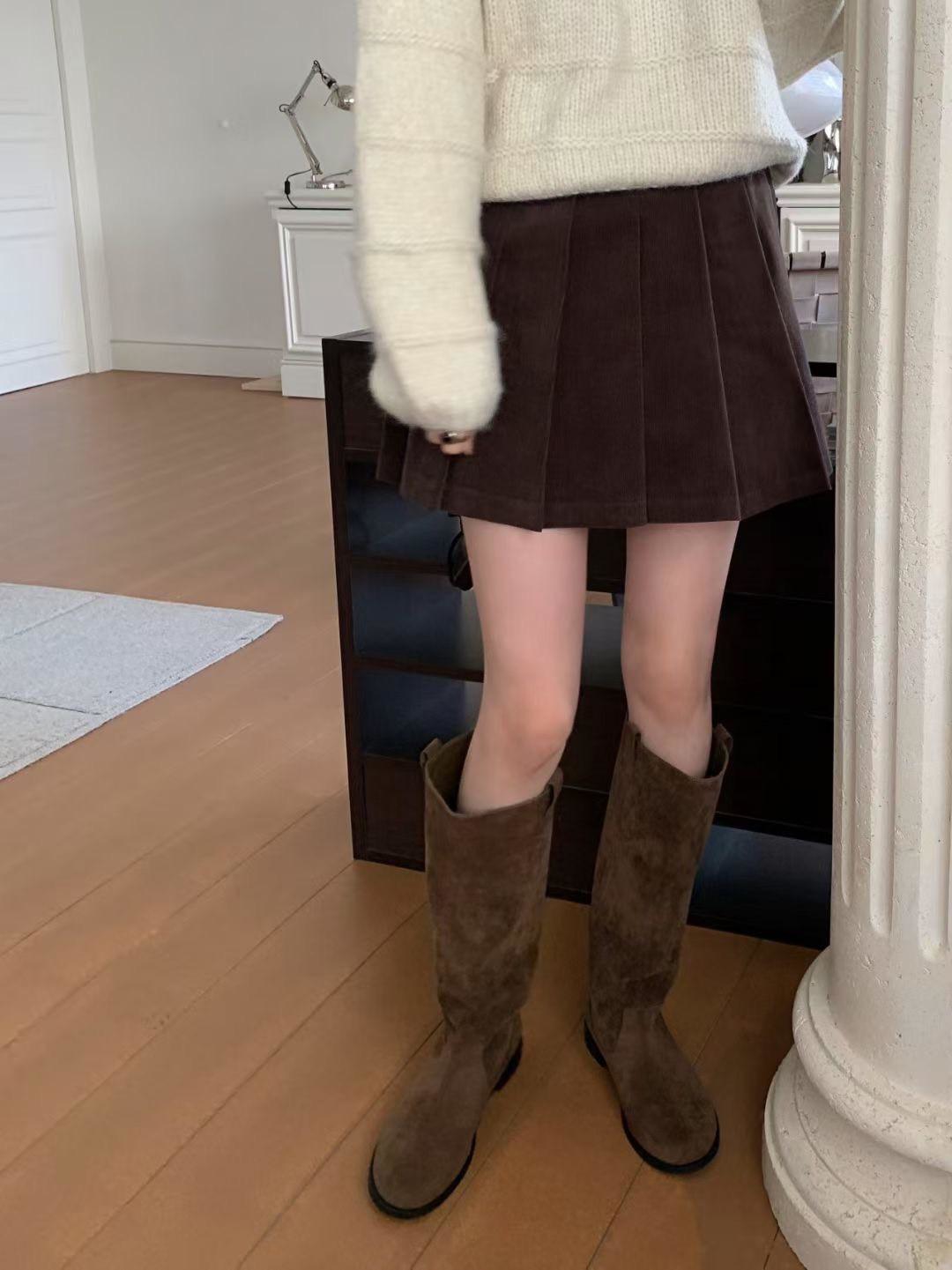 秋冬百褶小短裙