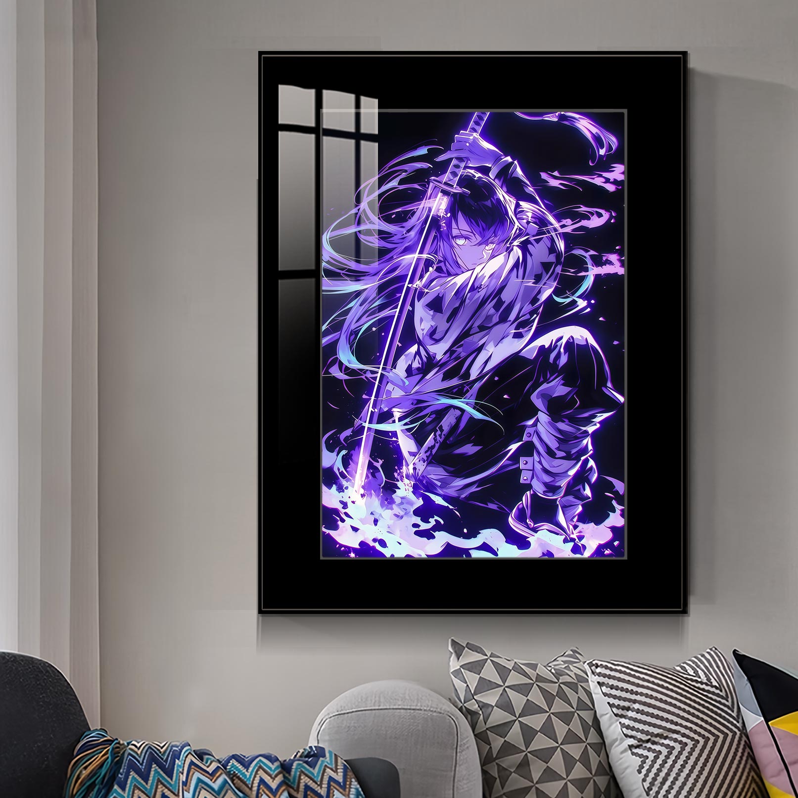 【週邊】橘子工作室－鬼滅之刃 霞光 時透無一郎 裝飾畫