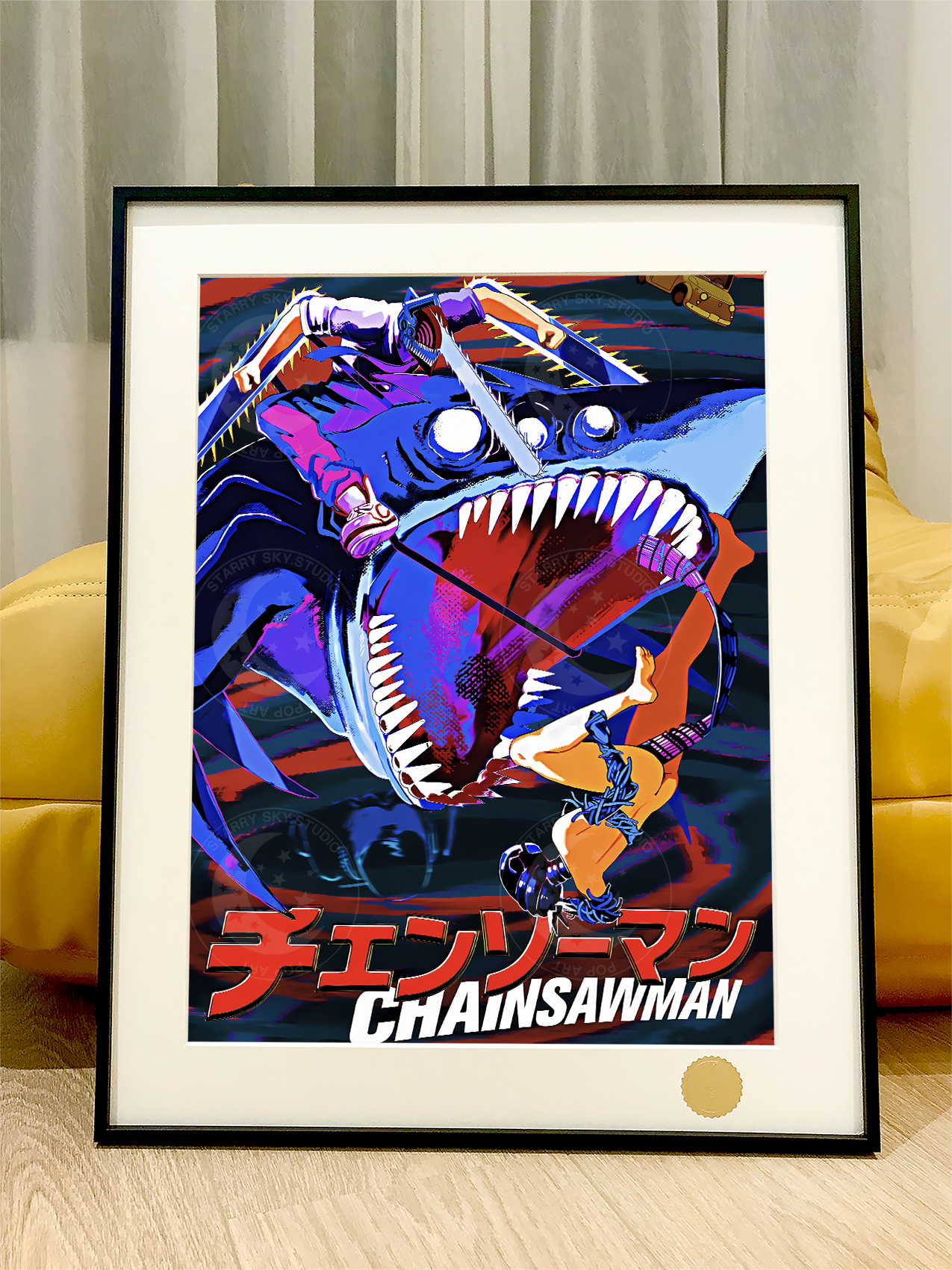 【週邊】星空工作室－鏈鋸人 電次vs蕾塞 裝飾畫