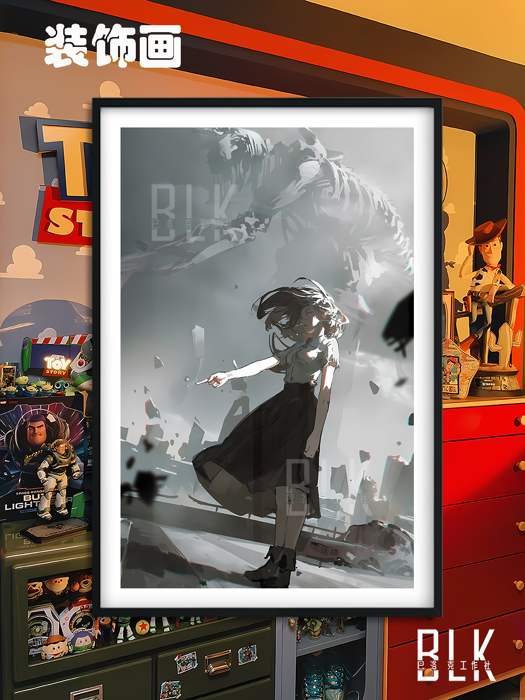 【週邊】巴洛克－鏈鋸人 三鷹朝 裝飾畫&冰箱貼