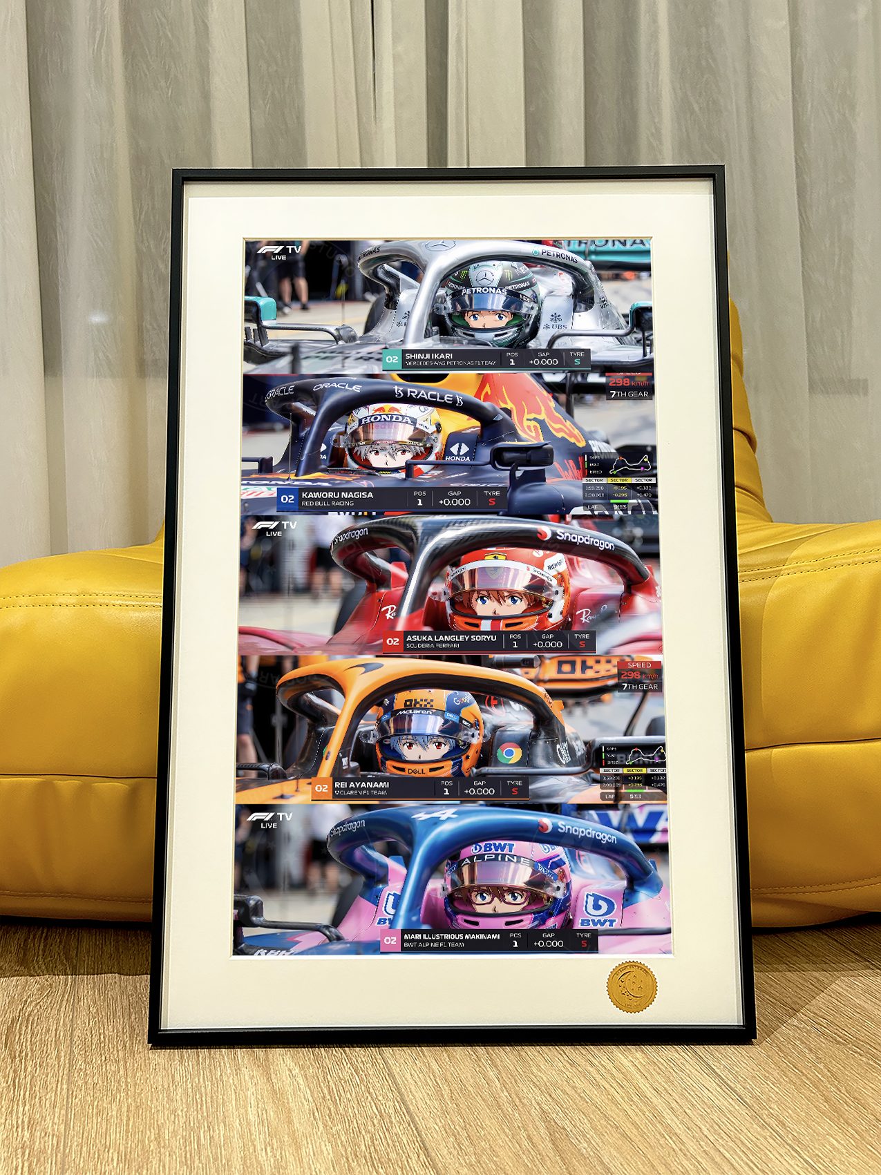 【週邊】星空工作室-新世紀福音戰士 EVA賽車手 裝飾畫 【週邊】星空工作室-新世紀福音戰士 EVA賽車手 裝飾畫