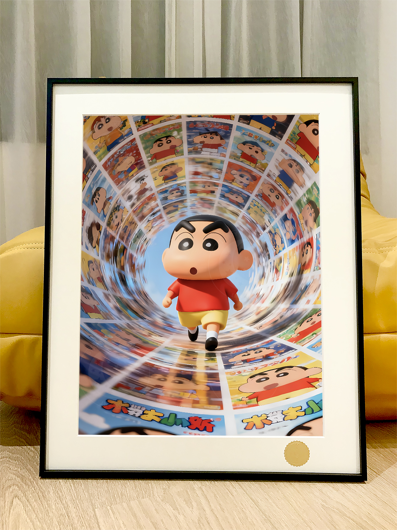 【週邊】星空工作室－蠟筆小新 小新時光隧道 裝飾畫