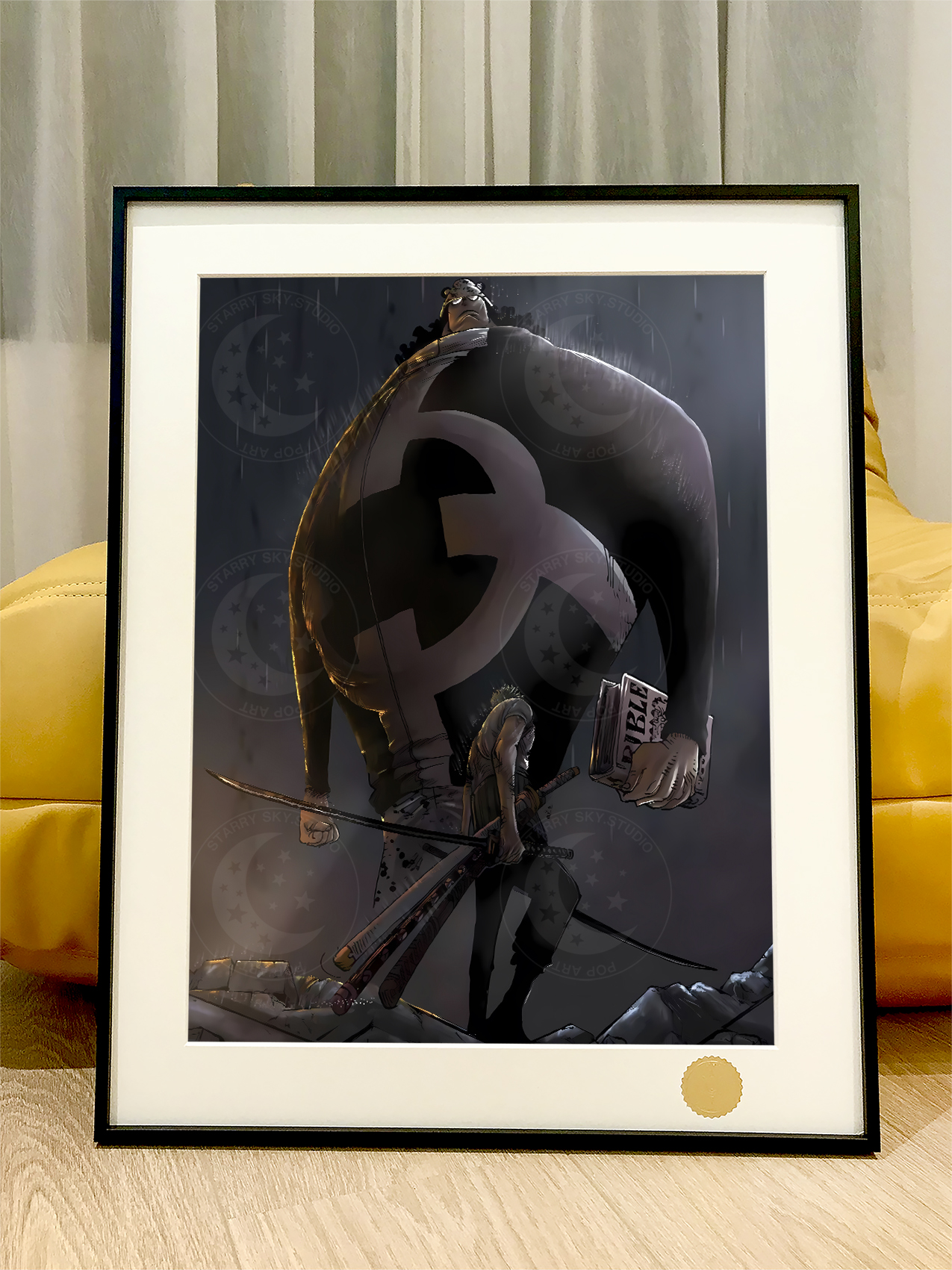 【週邊】星空工作室－海賊王 索隆vs大熊 裝飾畫