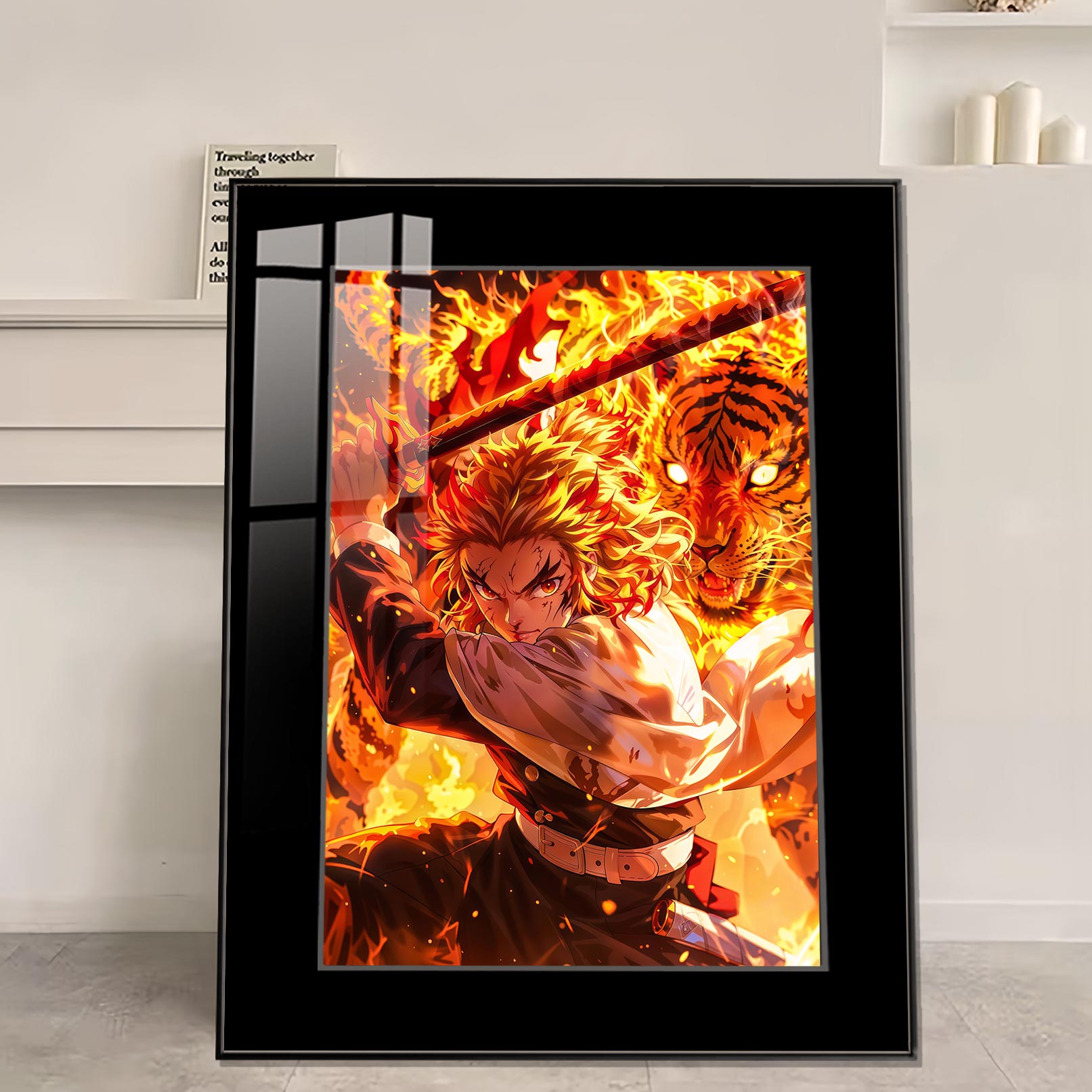 【週邊】橘子工作室－鬼滅之刃 炎柱 虎威 裝飾畫