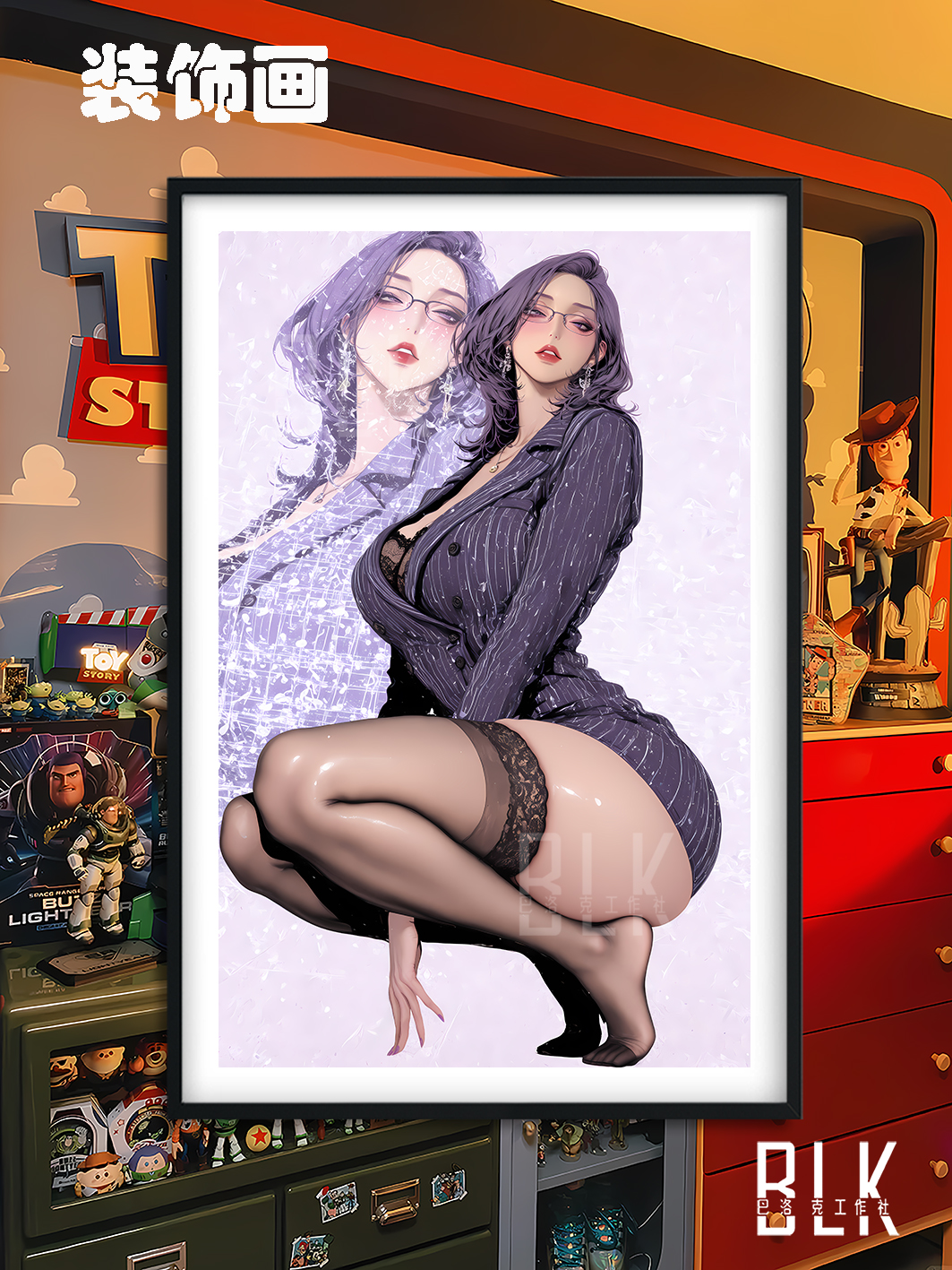 【週邊】巴洛克－美麗新世界 紫色金美庭 裝飾畫&冰箱貼