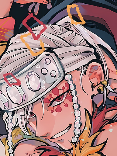 【週邊】巴洛克－鬼滅之刃 音柱炎柱 裝飾畫&冰箱貼