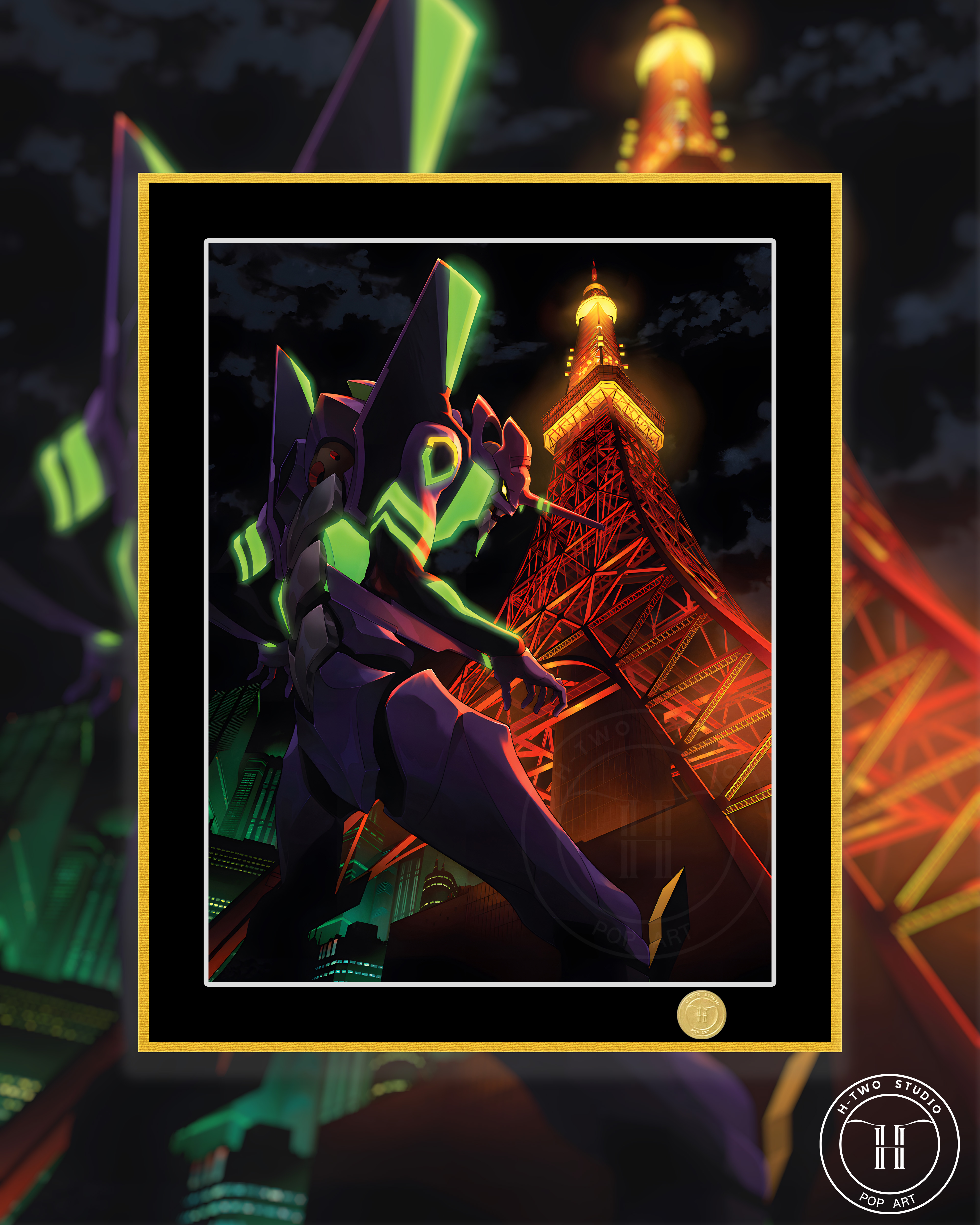 【週邊】H2工作室－新世紀福音戰士 東京塔初號機 碇真嗣 明日香 綾波麗 裝飾畫