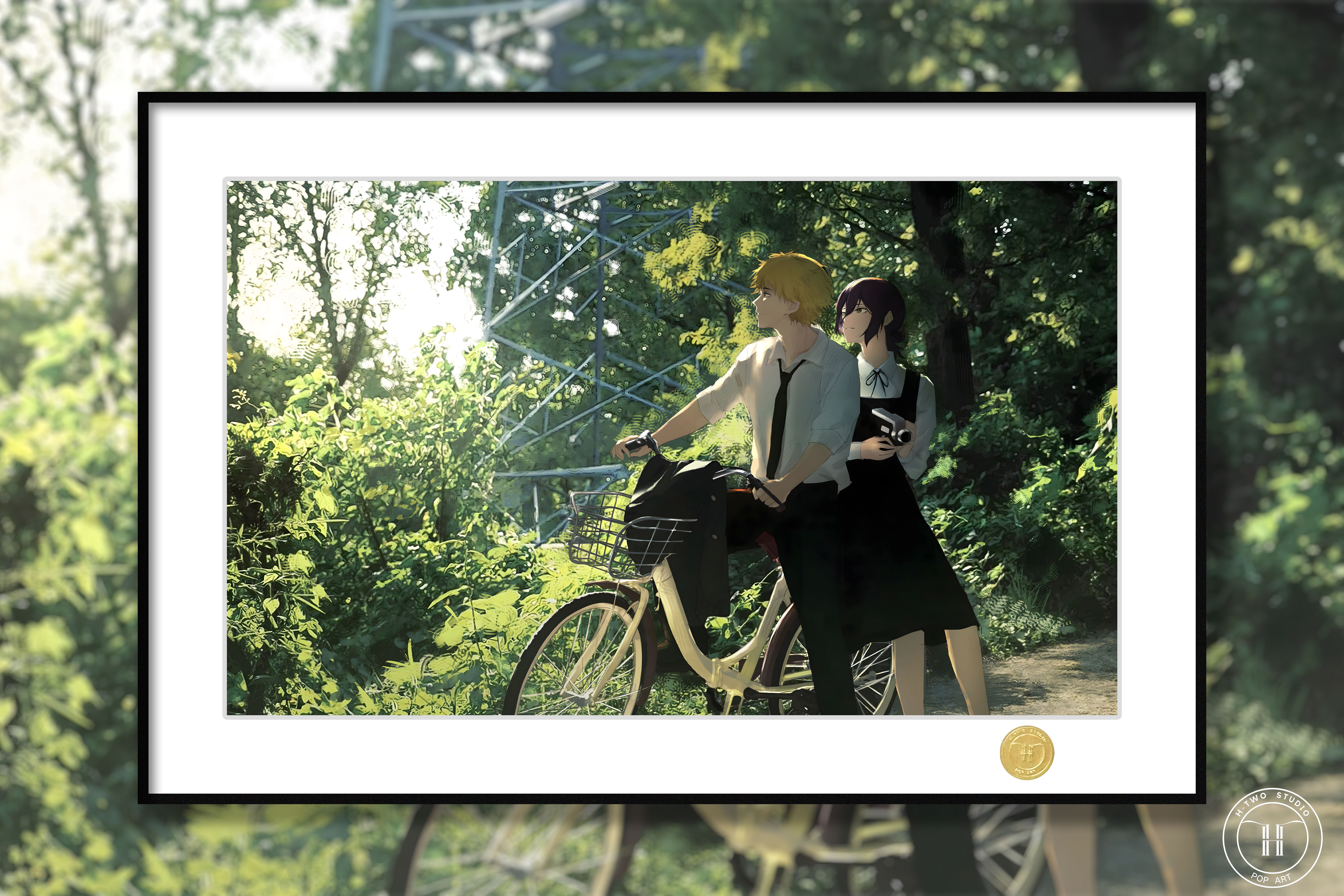 【週邊】H2工作室－鏈鋸人 出遊蕾塞＆電次 裝飾畫