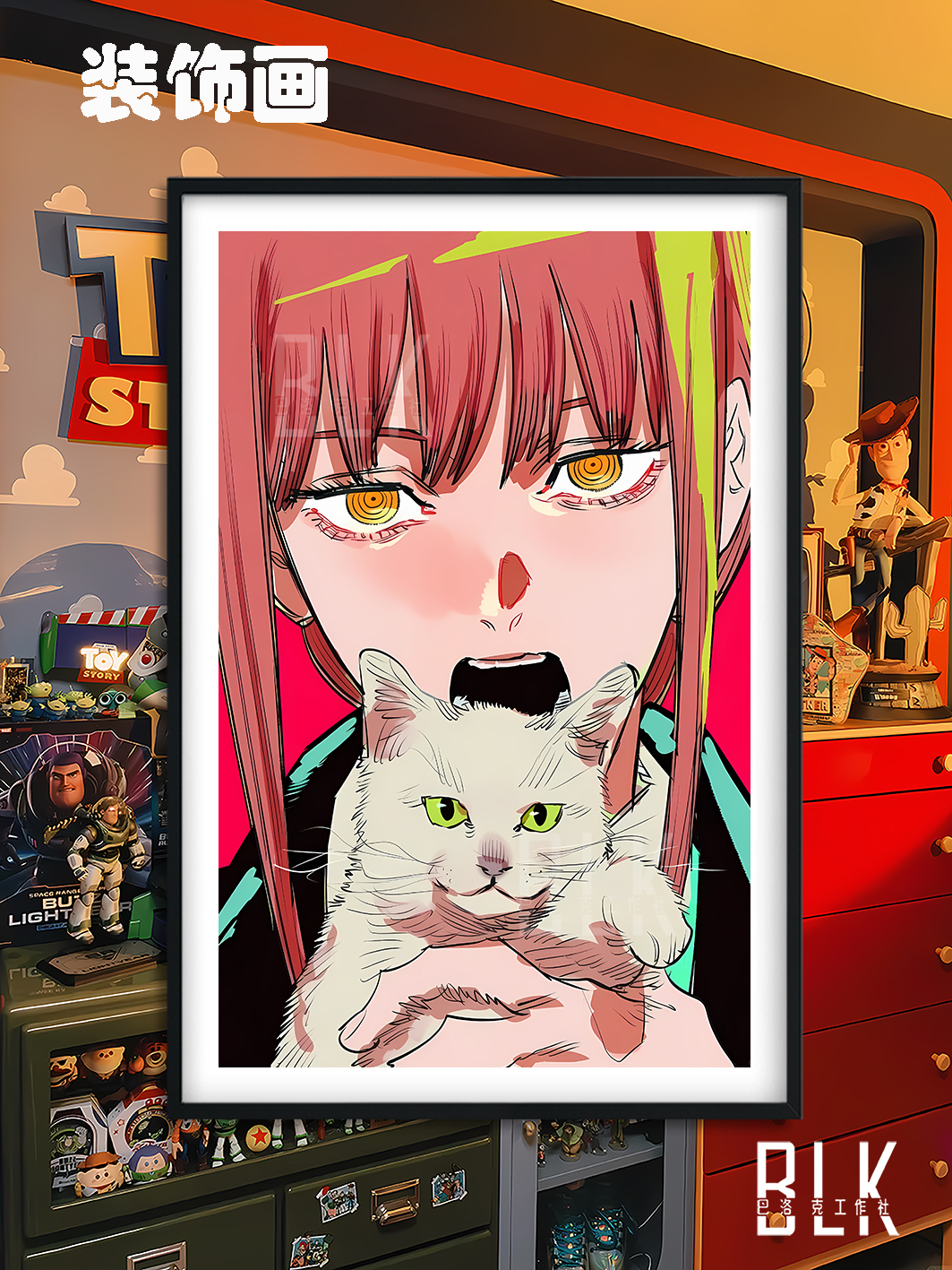 【週邊】巴洛克-鏈鋸人 貓咪瑪奇瑪 裝飾畫&冰箱貼 【週邊】巴洛克-鏈鋸人 貓咪瑪奇瑪 裝飾畫&冰箱貼
