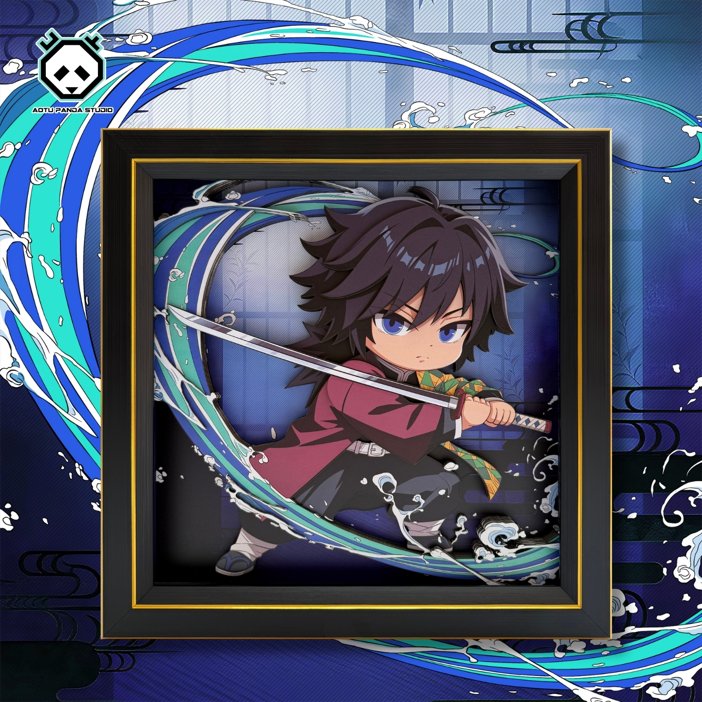 【週邊】凹凸Panda工作室-鬼滅之刃 無限城篇 富岡義勇 手工紙藝立體掛畫 【週邊】凹凸Panda工作室-鬼滅之刃 無限城篇 富岡義勇 手工紙藝立體掛畫