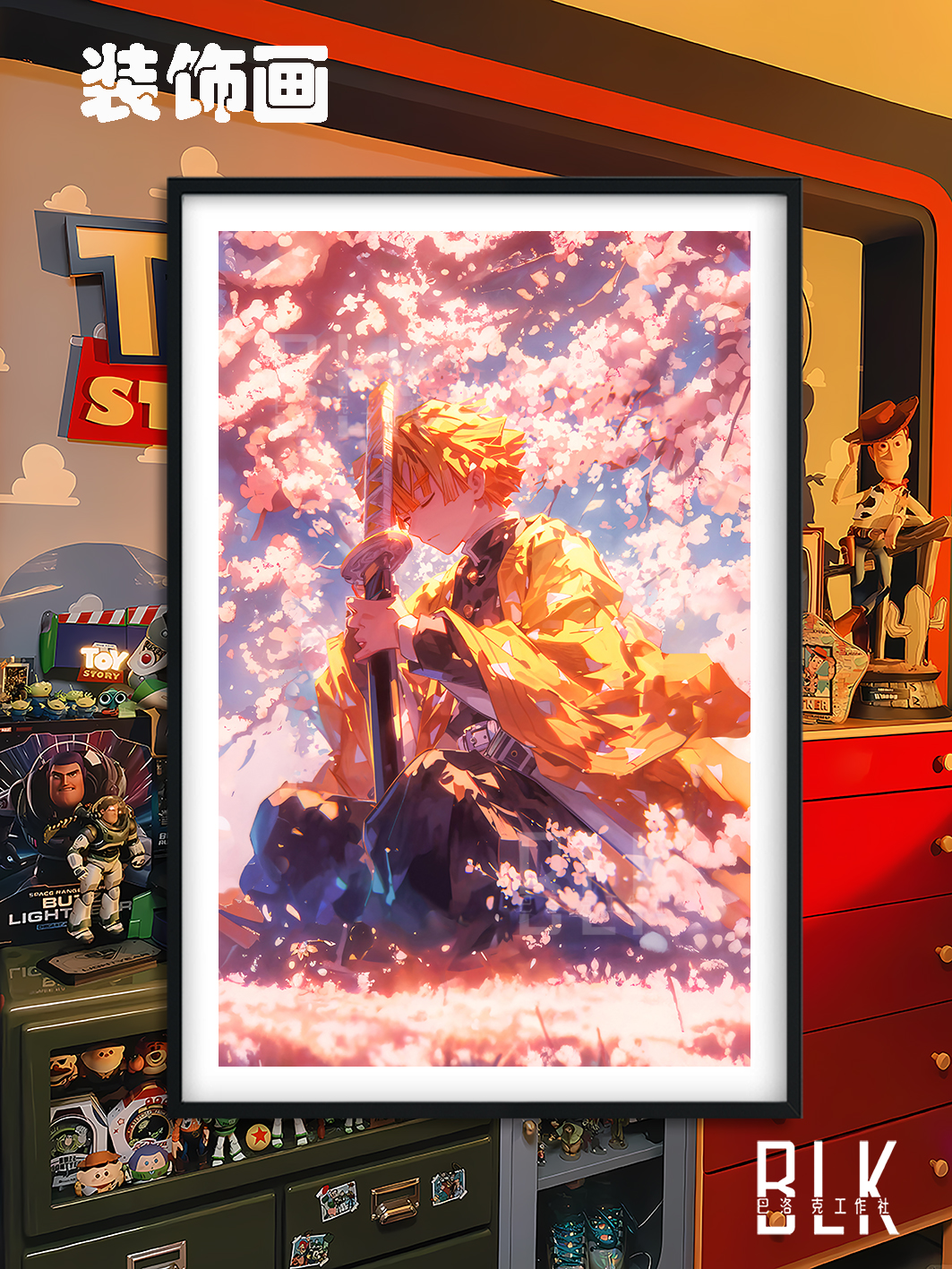 【週邊】巴洛克－鬼滅之刃 我妻善逸 裝飾畫&冰箱貼