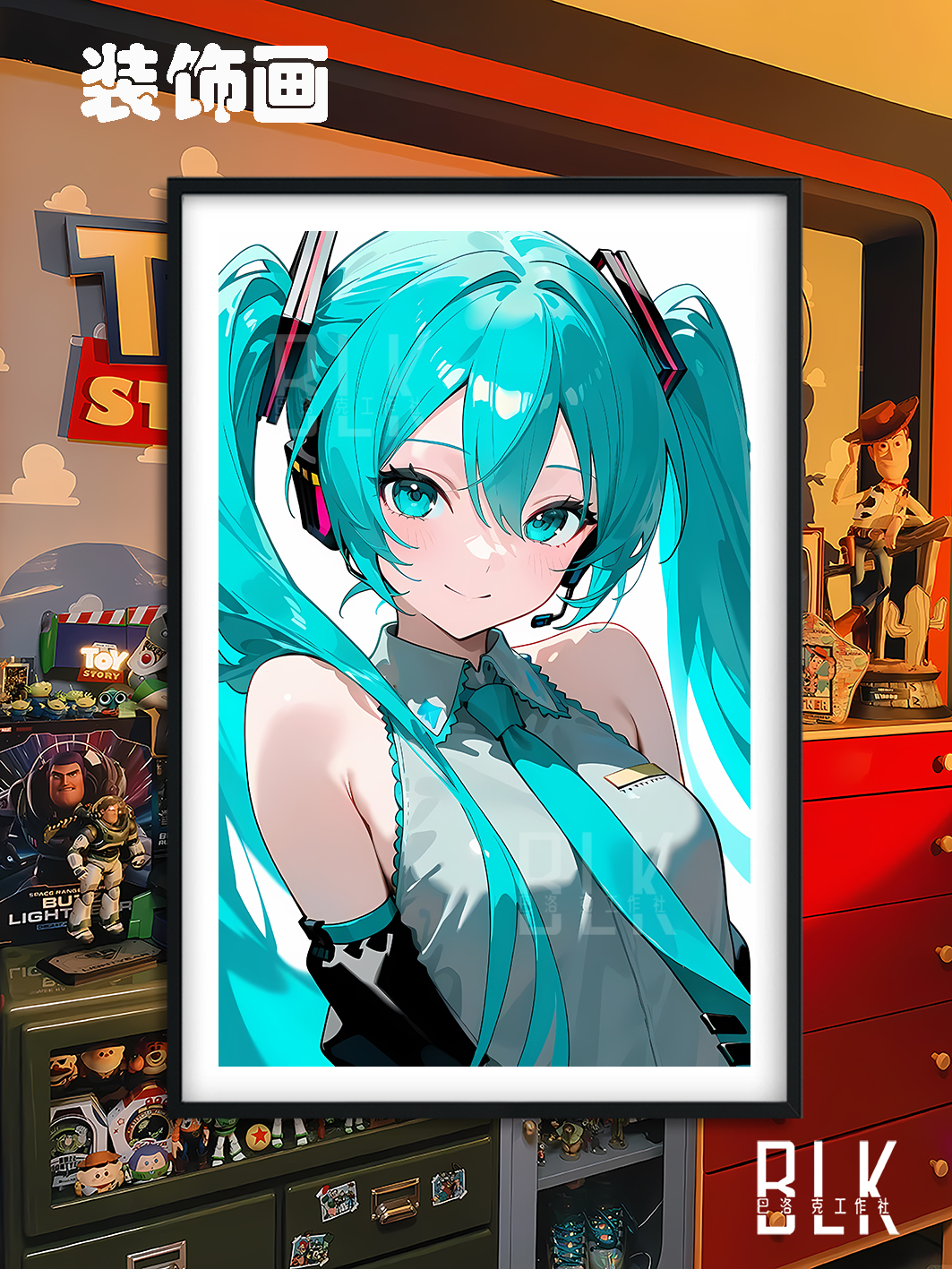 【週邊】巴洛克-初音未來 微笑初音 裝飾畫&冰箱貼 【週邊】巴洛克-初音未來 微笑初音 裝飾畫&冰箱貼