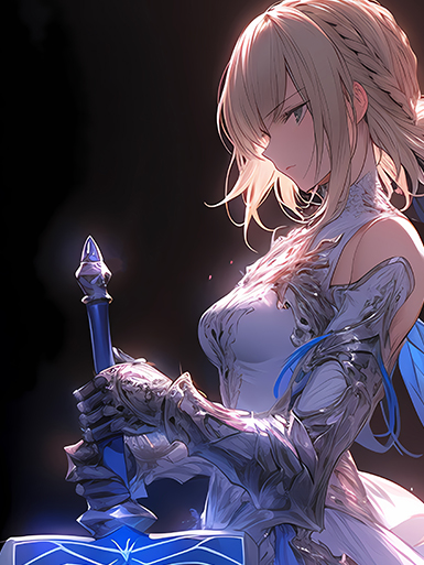 【週邊】巴洛克－Fate/stay night 婚紗saber 裝飾畫&冰箱貼