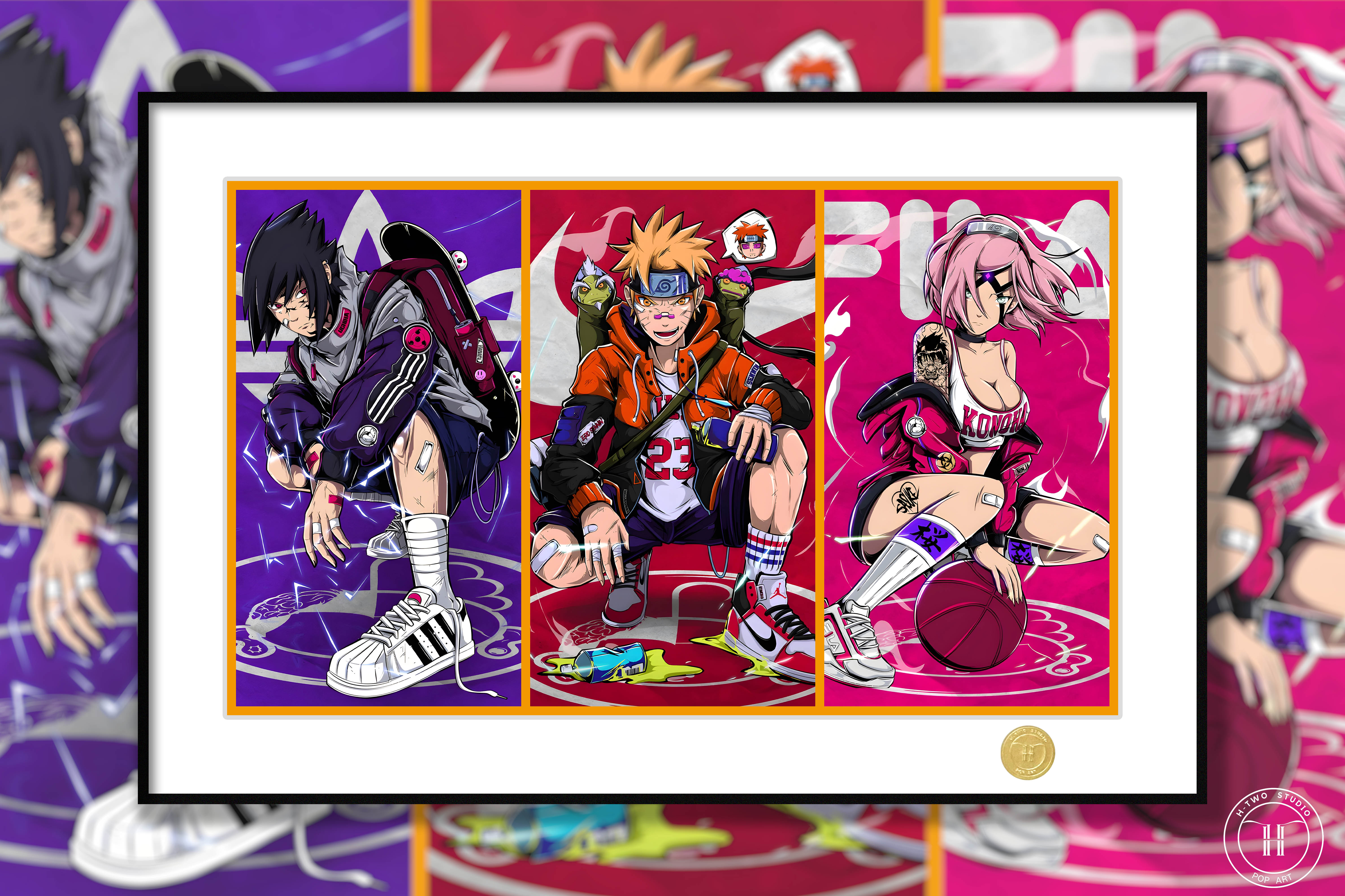 【週邊】H2工作室-火影忍者 嘻哈三人組 裝飾畫 【週邊】H2工作室-火影忍者 嘻哈三人組 裝飾畫