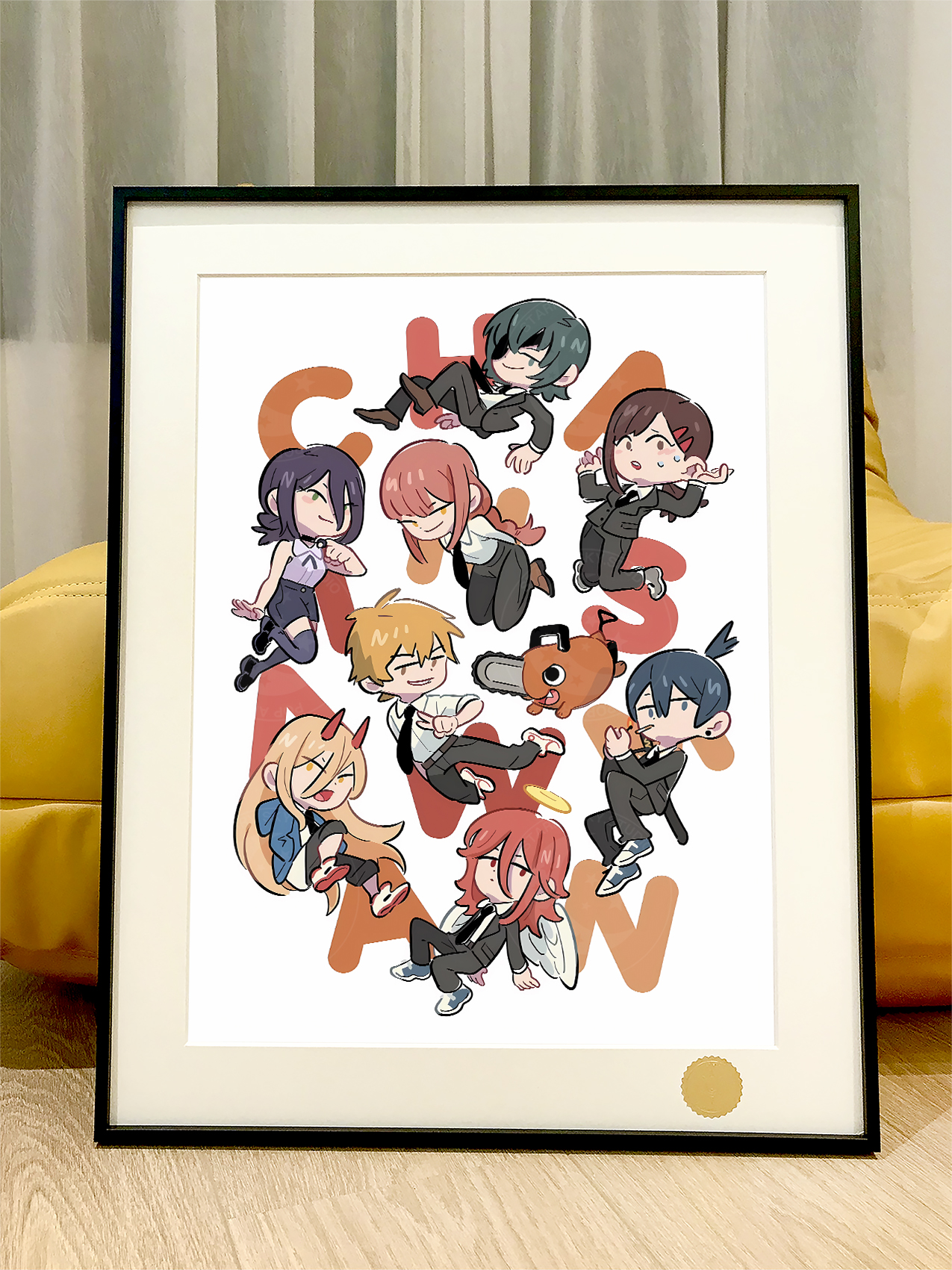 【週邊】星空工作室-鏈鋸人 Q版電鋸人 裝飾畫 【週邊】星空工作室-鏈鋸人 Q版電鋸人 裝飾畫