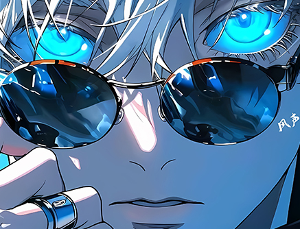 【週邊】巴洛克－咒術迴戰 墨鏡五條悟 裝飾畫&冰箱貼