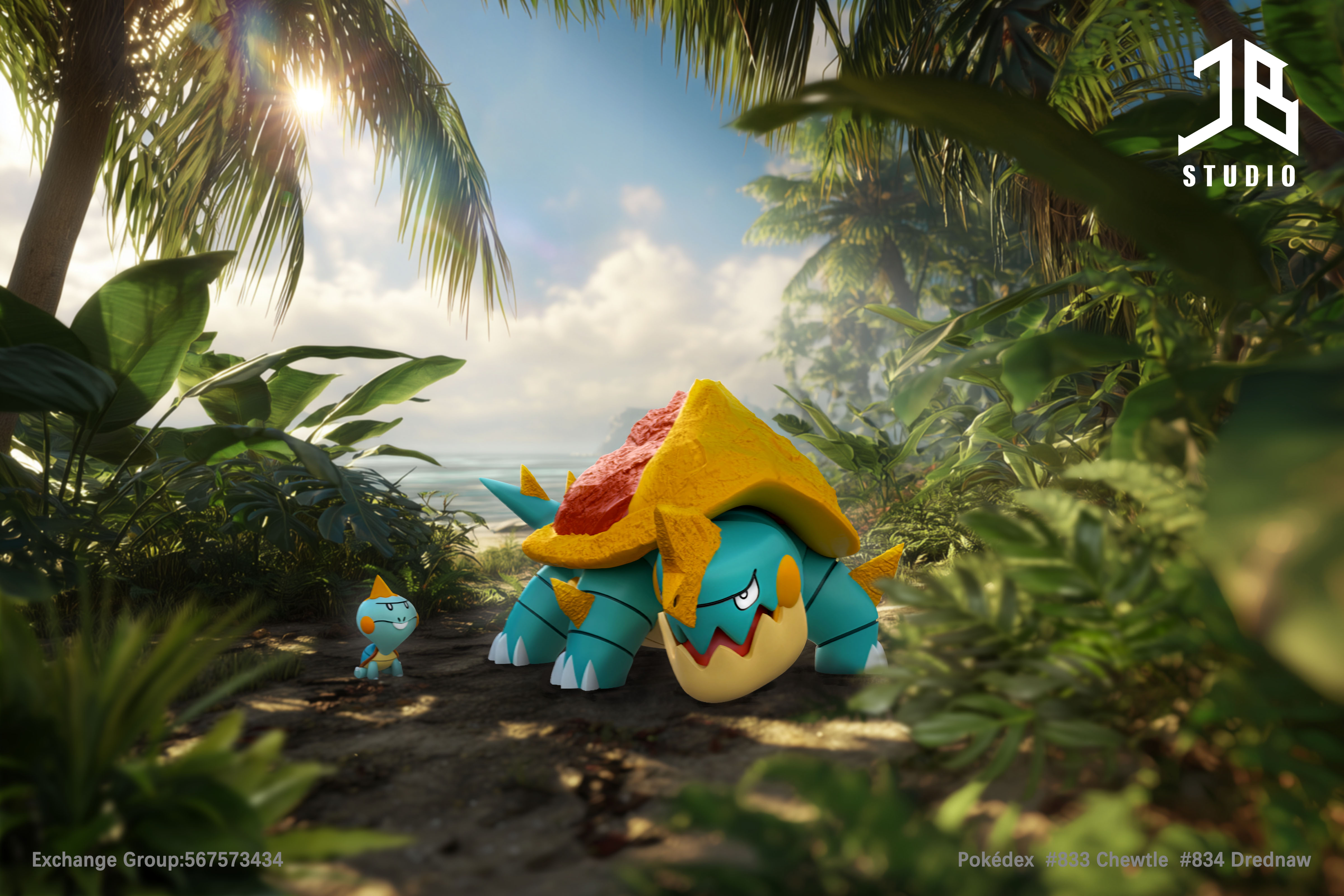 【寶可夢】精寶工作室 JB Studio-圖鑑系列 進化組 咬咬龜&暴噬龜 【寶可夢】精寶工作室 JB Studio-圖鑑系列 進化組 咬咬龜&暴噬龜