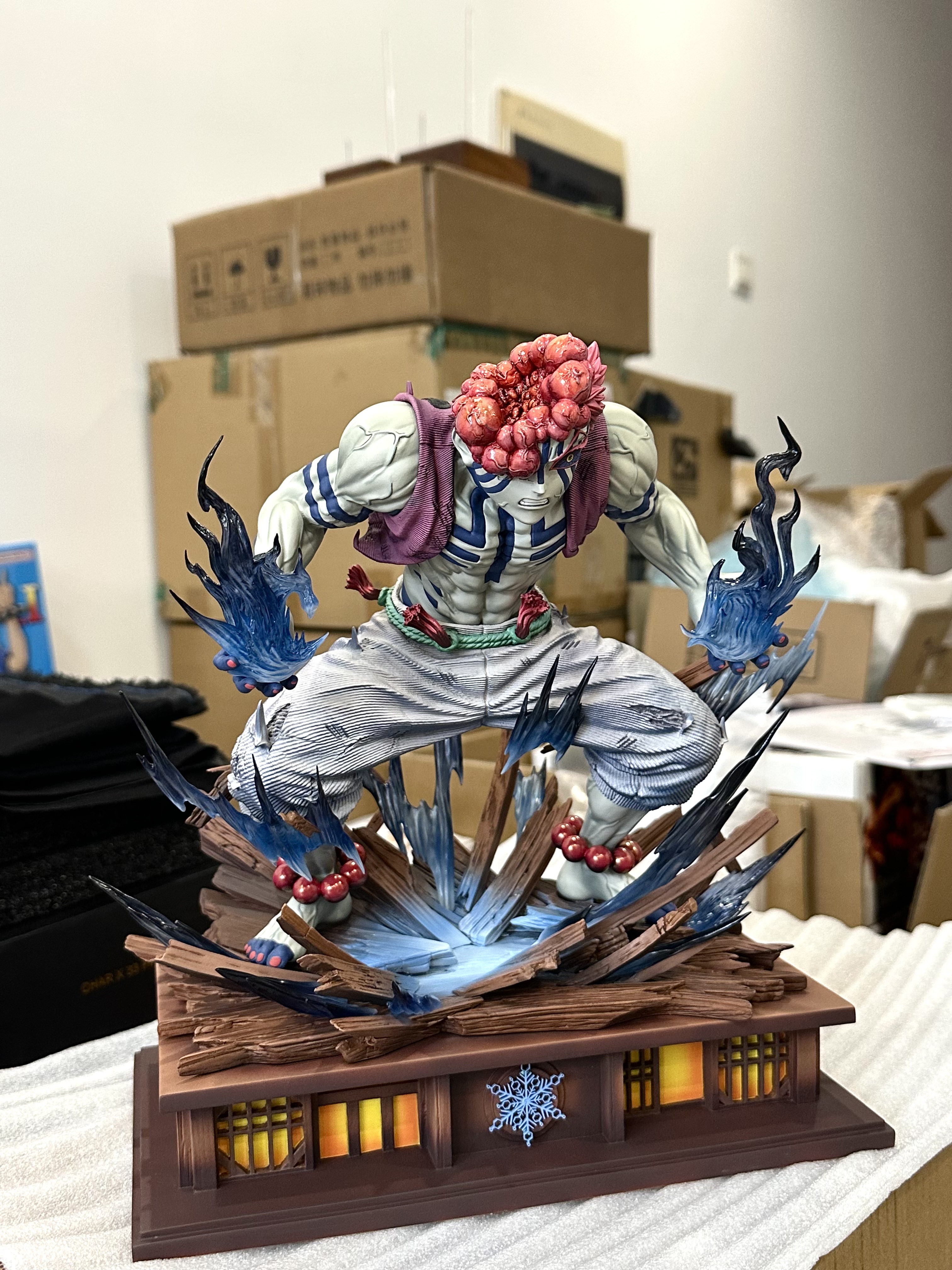鬼滅の刃 Ice-STUDIO 猗窩座 フィギュア 鬼滅之刃】ICE Studio 冰屋－無限城系列No.01 上弦三猗窩座- 伯公仔