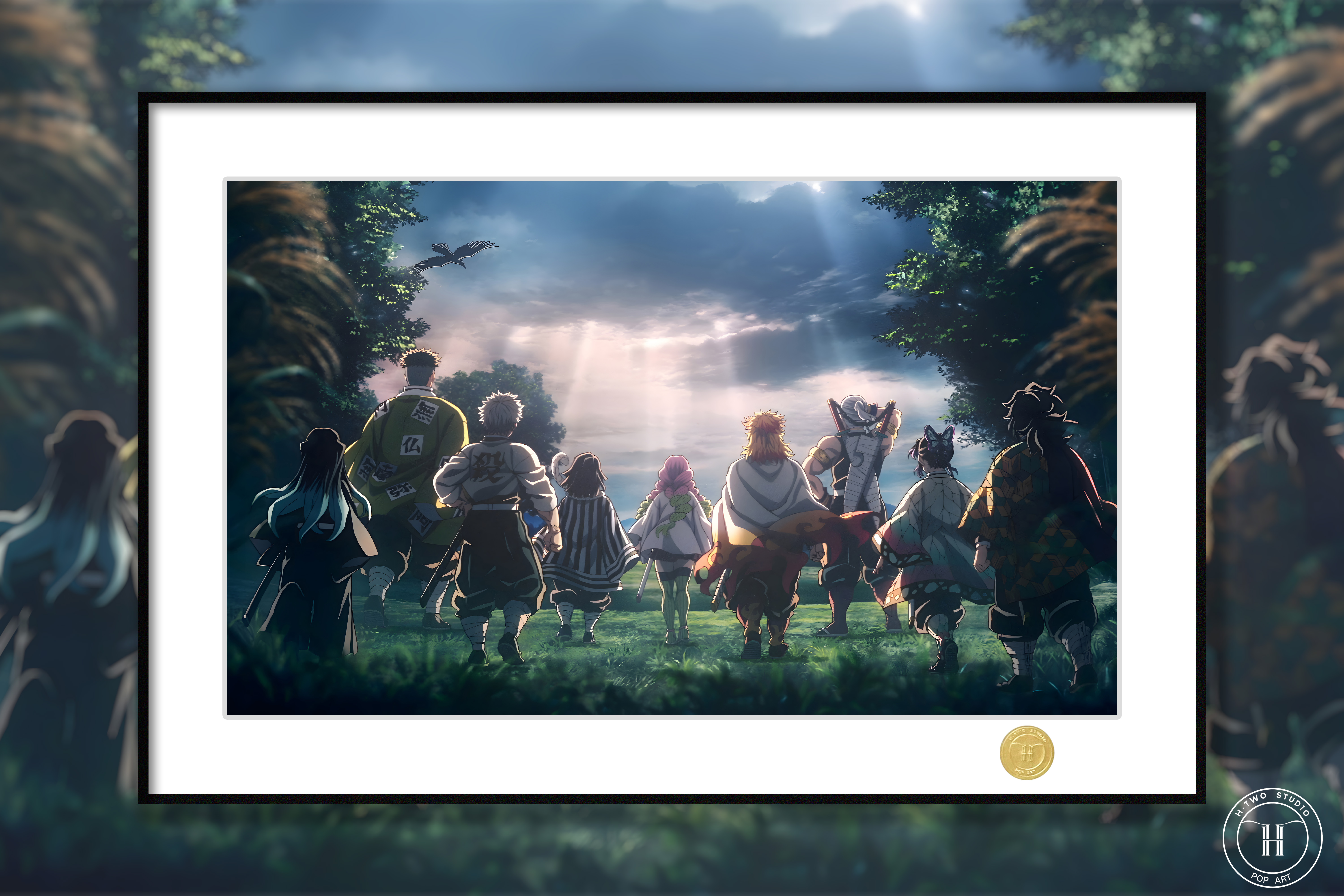 【週邊】H2工作室－鬼滅之刃 背影九柱 裝飾畫