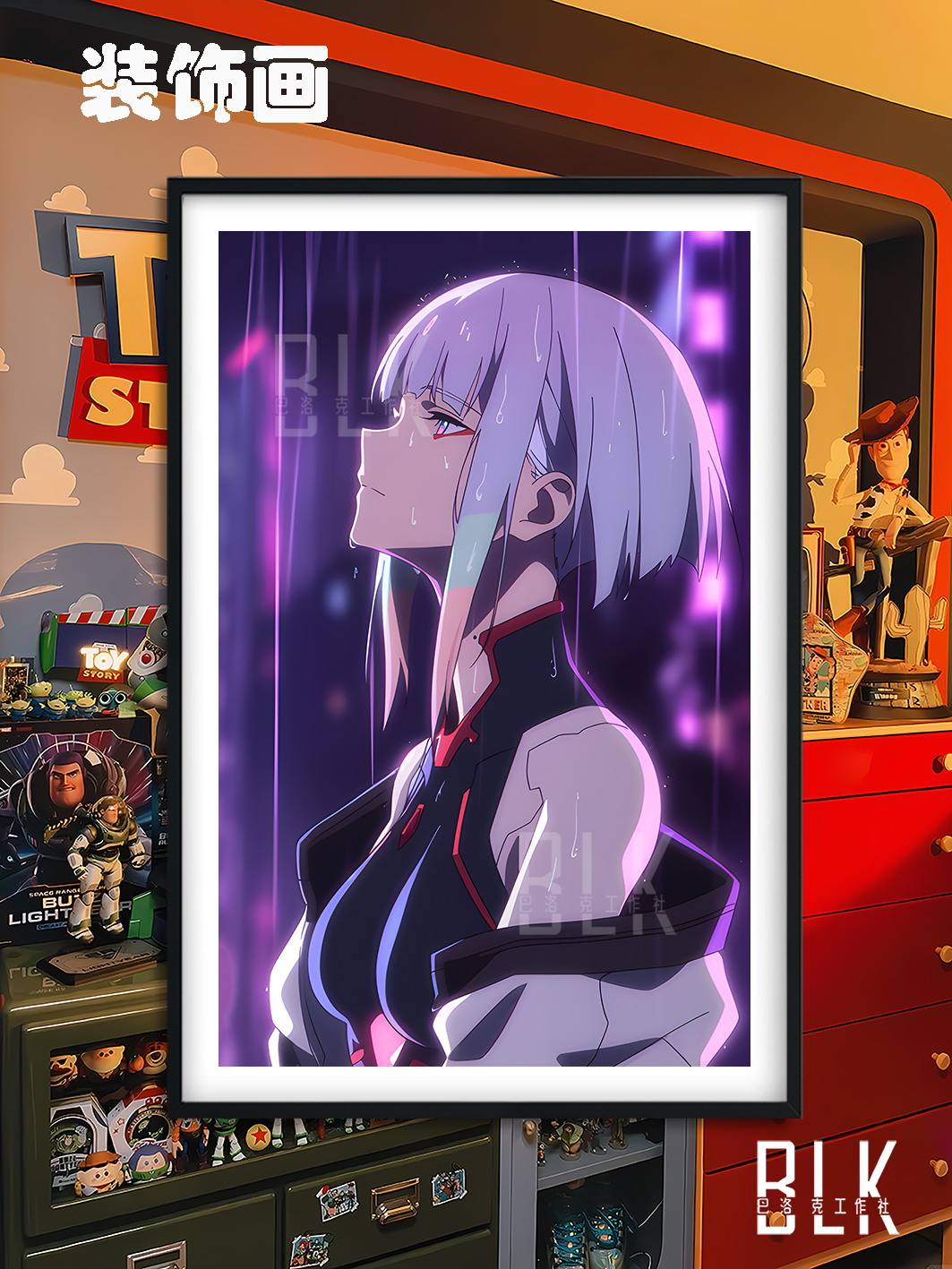 【週邊】巴洛克-電馭叛客:邊緣行者 雨中露西 裝飾畫&冰箱貼 【週邊】巴洛克-電馭叛客:邊緣行者 雨中露西 裝飾畫&冰箱貼