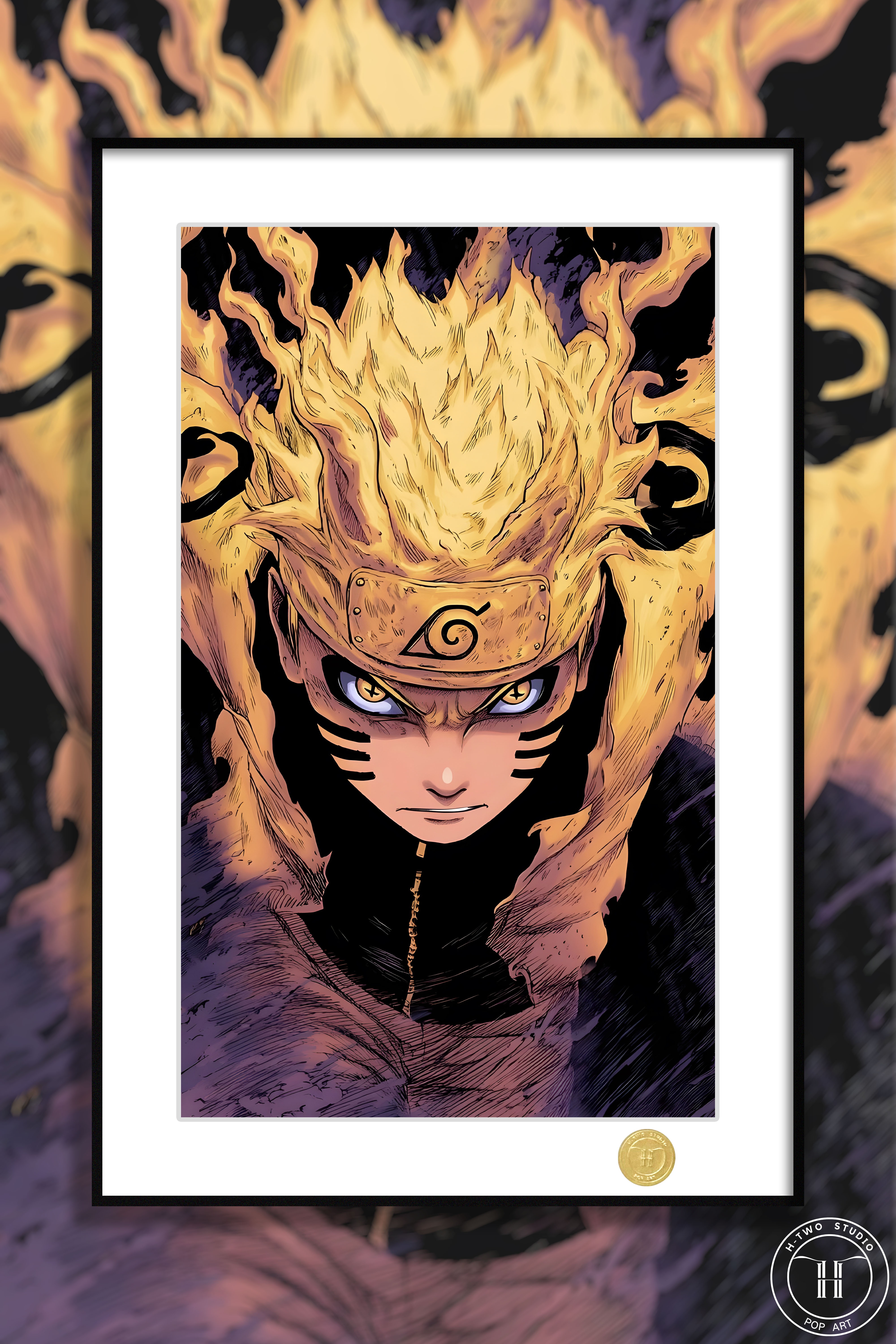 【週邊】H2工作室－火影忍者 六道鳴人 裝飾畫