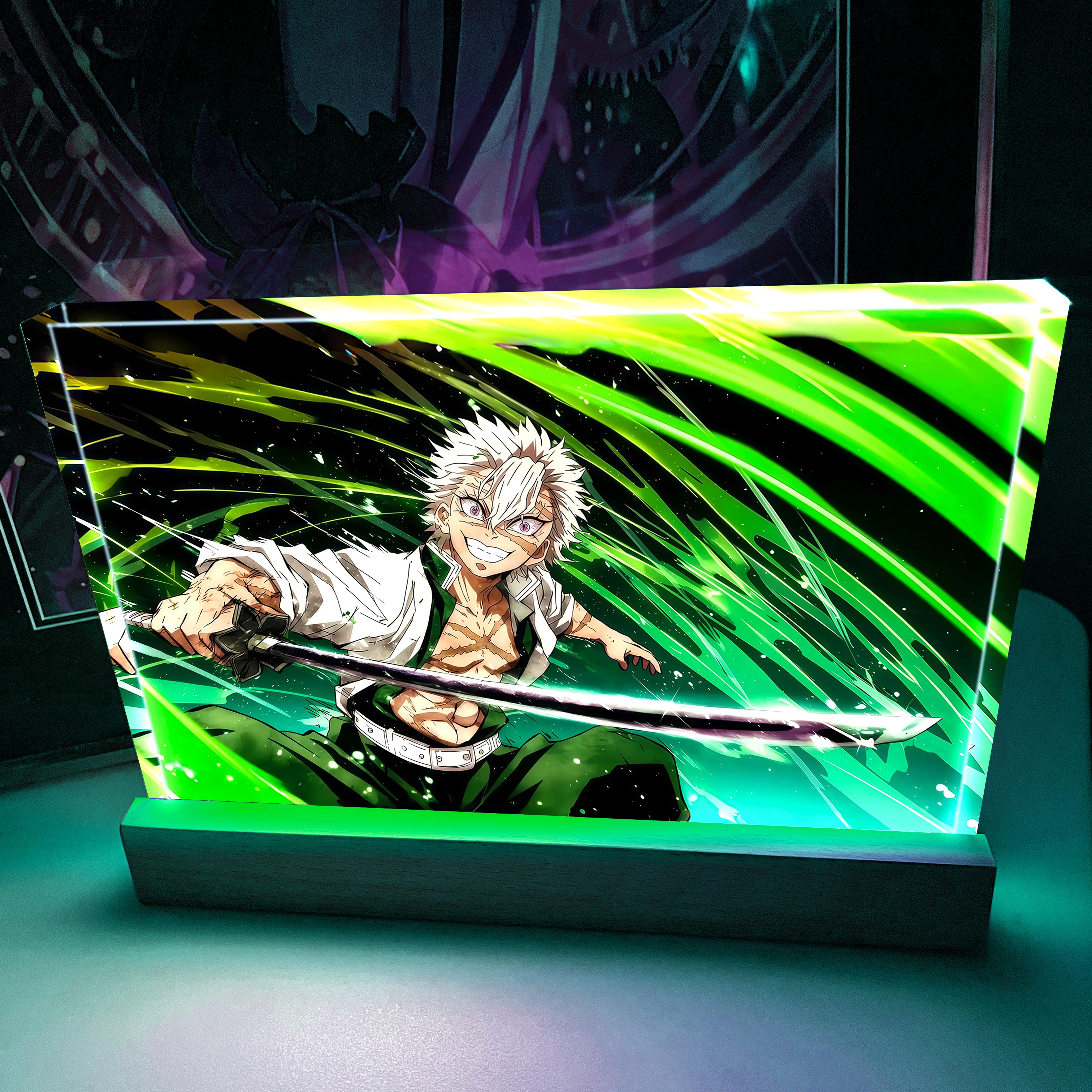 【週邊】阿喵畫社－風之呼吸 霞之呼吸 發光展示磚