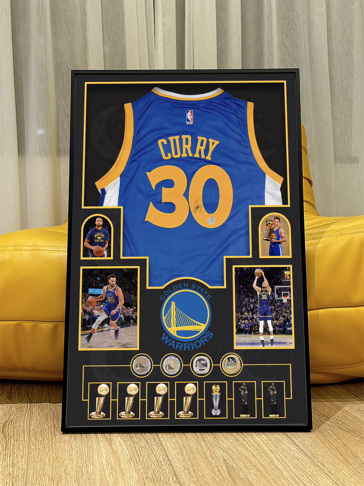 【週邊】星空工作室-史蒂芬·柯瑞 球衣版畫 裝飾畫 【週邊】星空工作室-史蒂芬·柯瑞 球衣版畫 裝飾畫