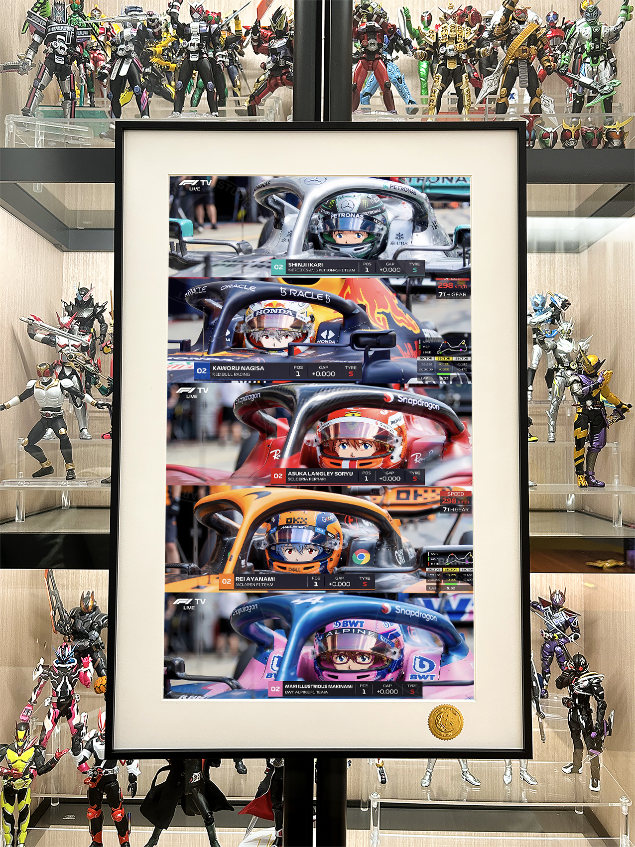 【週邊】星空工作室－新世紀福音戰士 EVA賽車手 裝飾畫