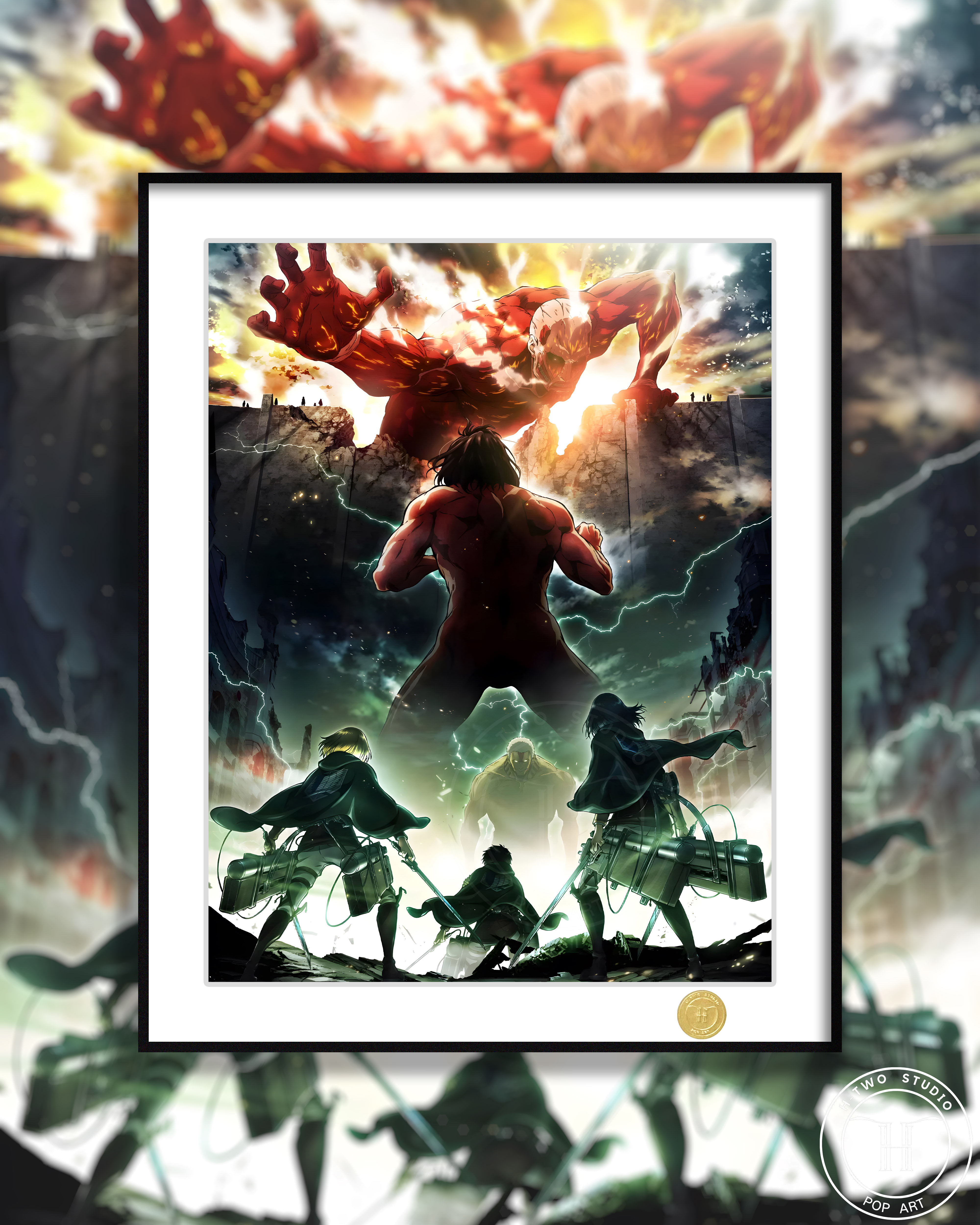 【週邊】H2工作室－進擊的巨人 三人組 裝飾畫