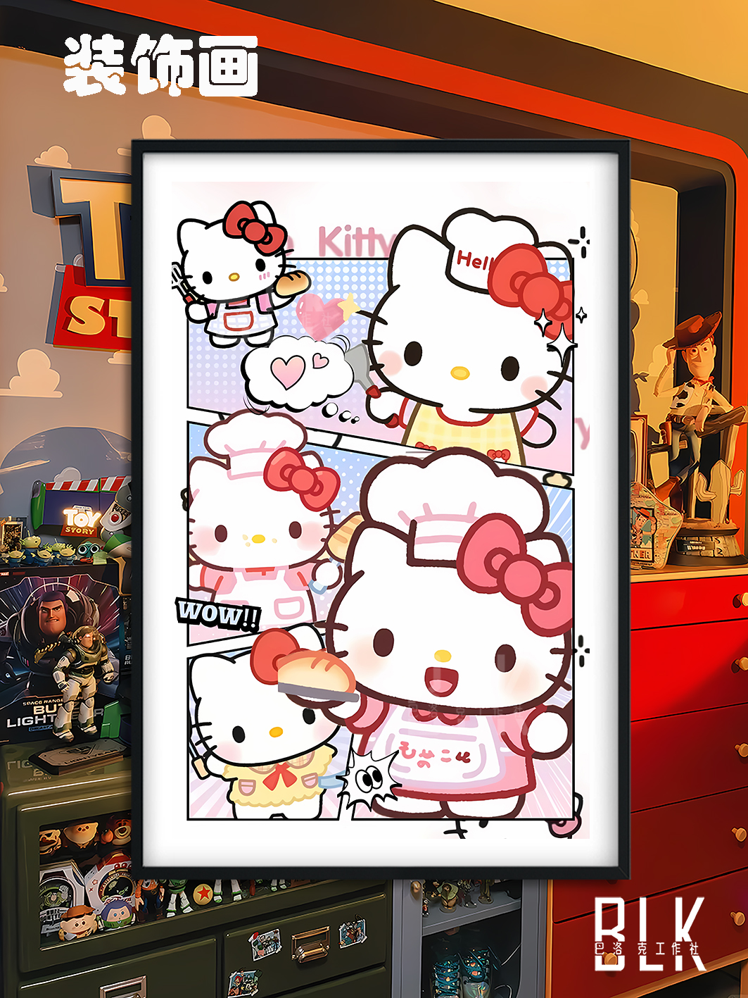 【週邊】巴洛克－Hello Kitty 漫格kitty 裝飾畫&冰箱貼