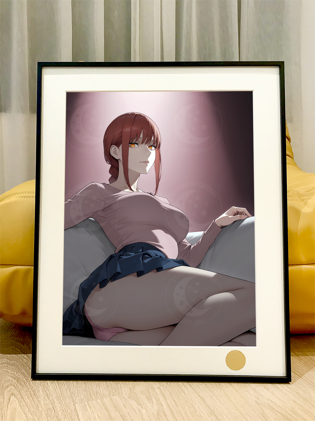 【週邊】星空工作室－鏈鋸人 坐姿瑪奇瑪 裝飾畫