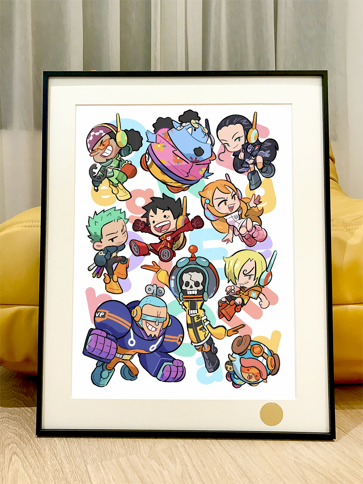 【週邊】星空工作室－海賊王 Q版蛋頭島 裝飾畫