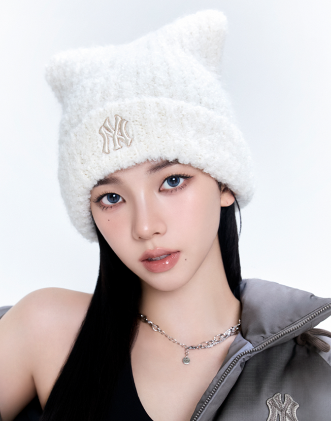 [預購1月] KARINA x MLB 貓耳毛帽 各色