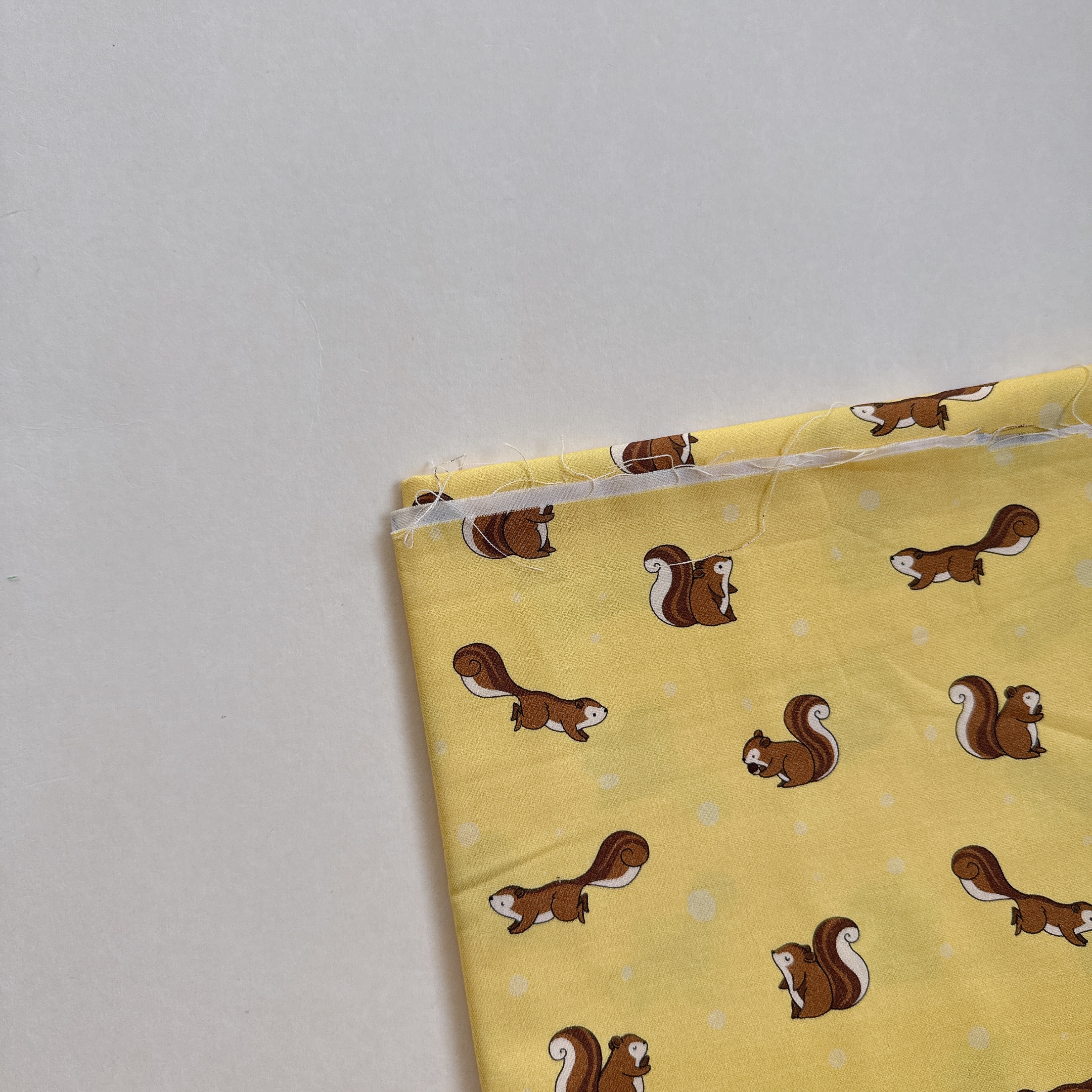 【 選布 】黃底松鼠 18