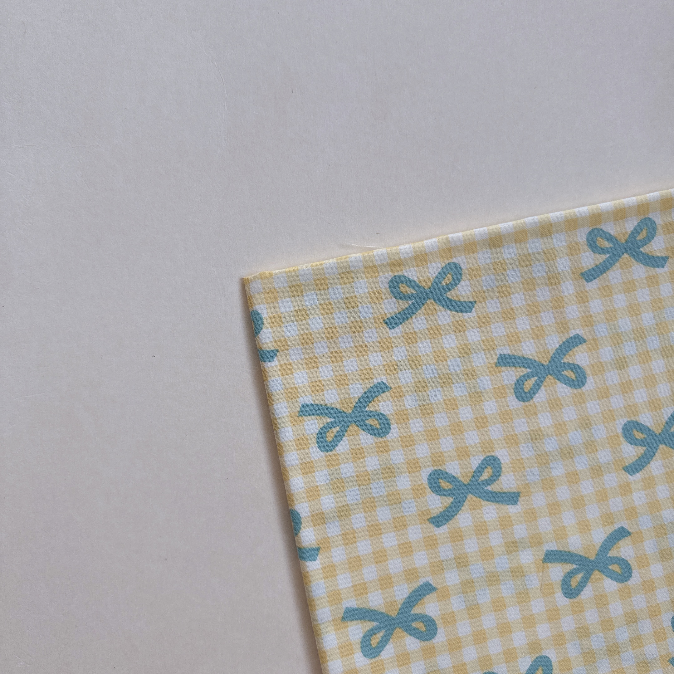 【 選布 】黃格蝴蝶結 32