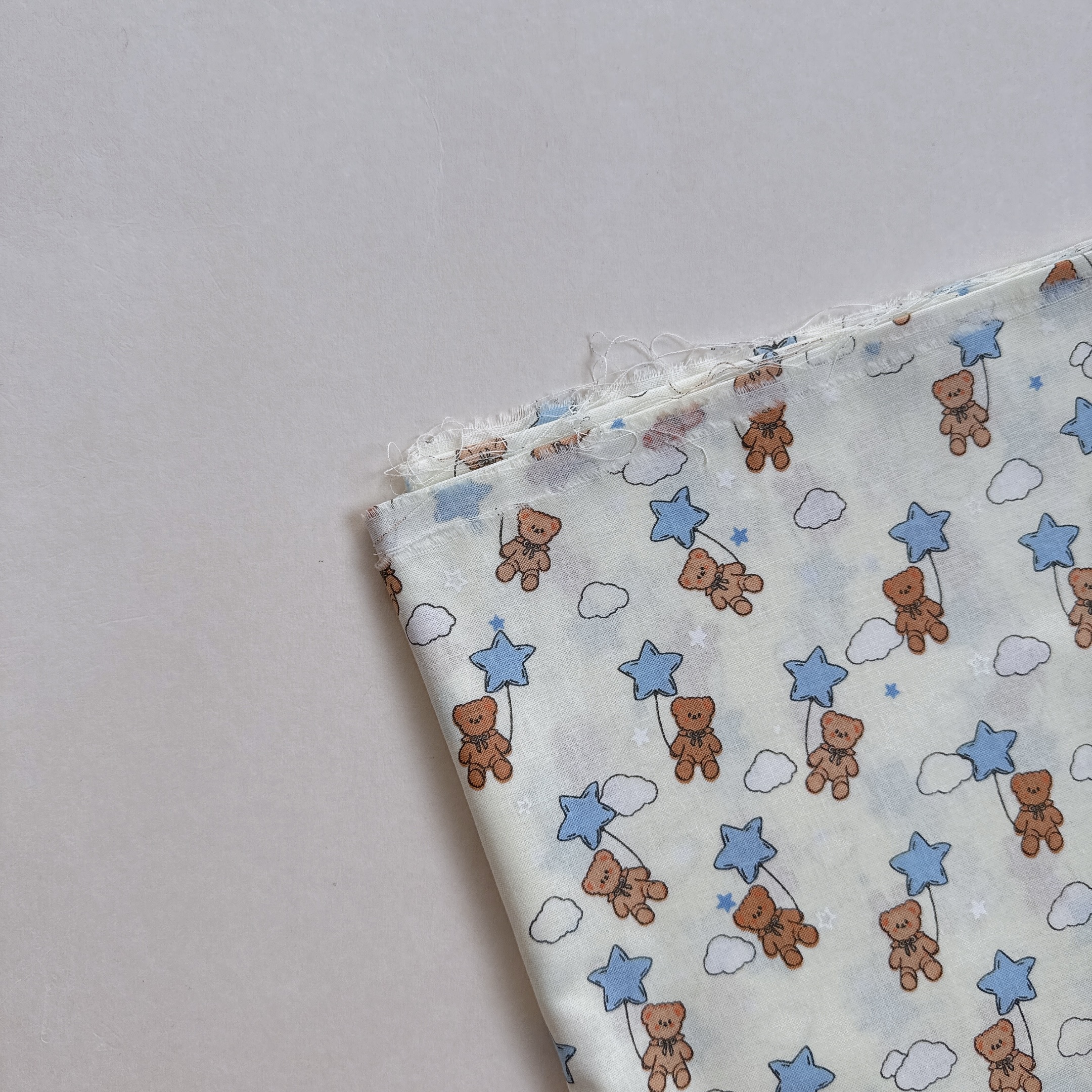 【 選布 】星星泰迪白底 57