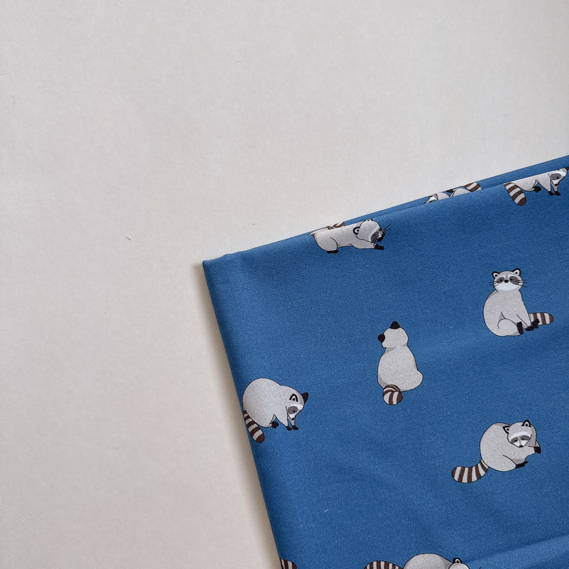 【 選布 】藍底浣熊 45