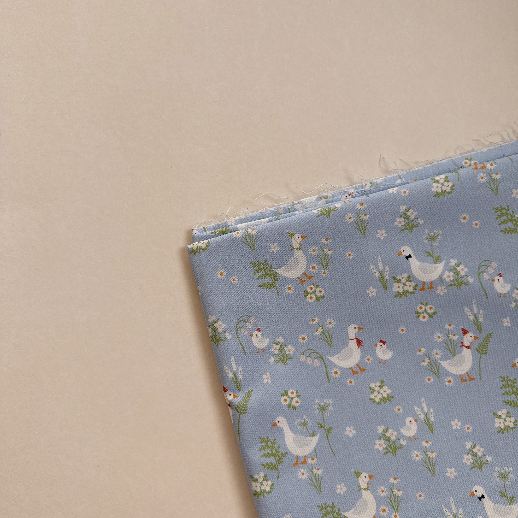 【 選布 】藍底鵝 74