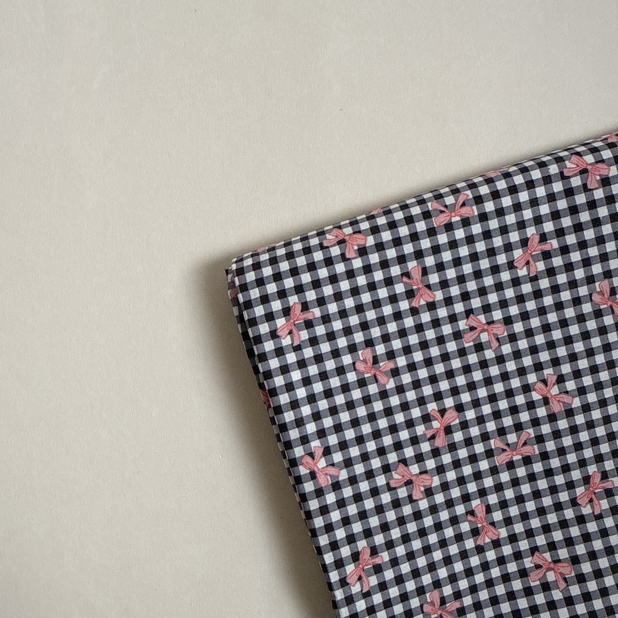 【 選布 】蝴蝶結黑色格子