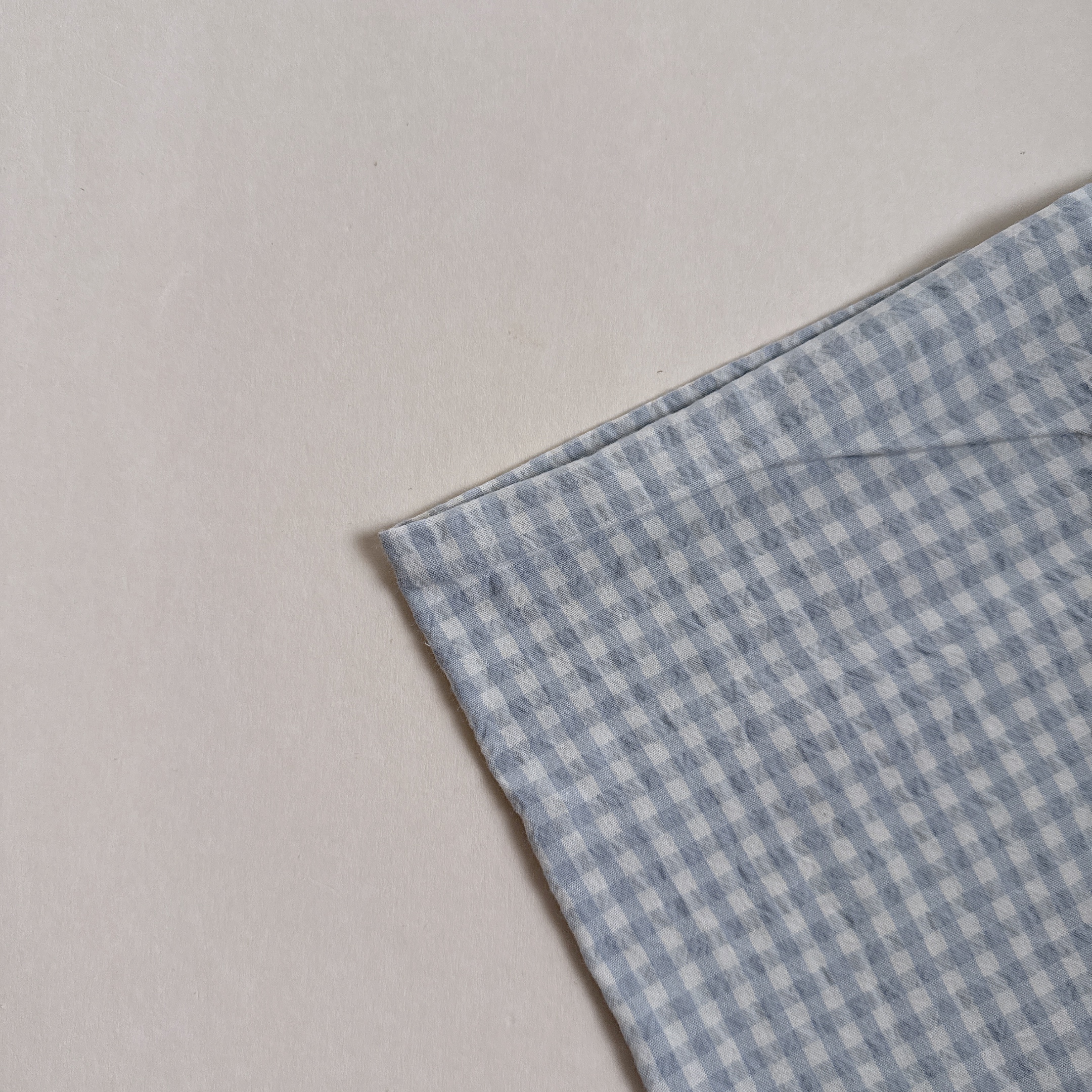 【 選布 】藍色格子 - 水洗棉