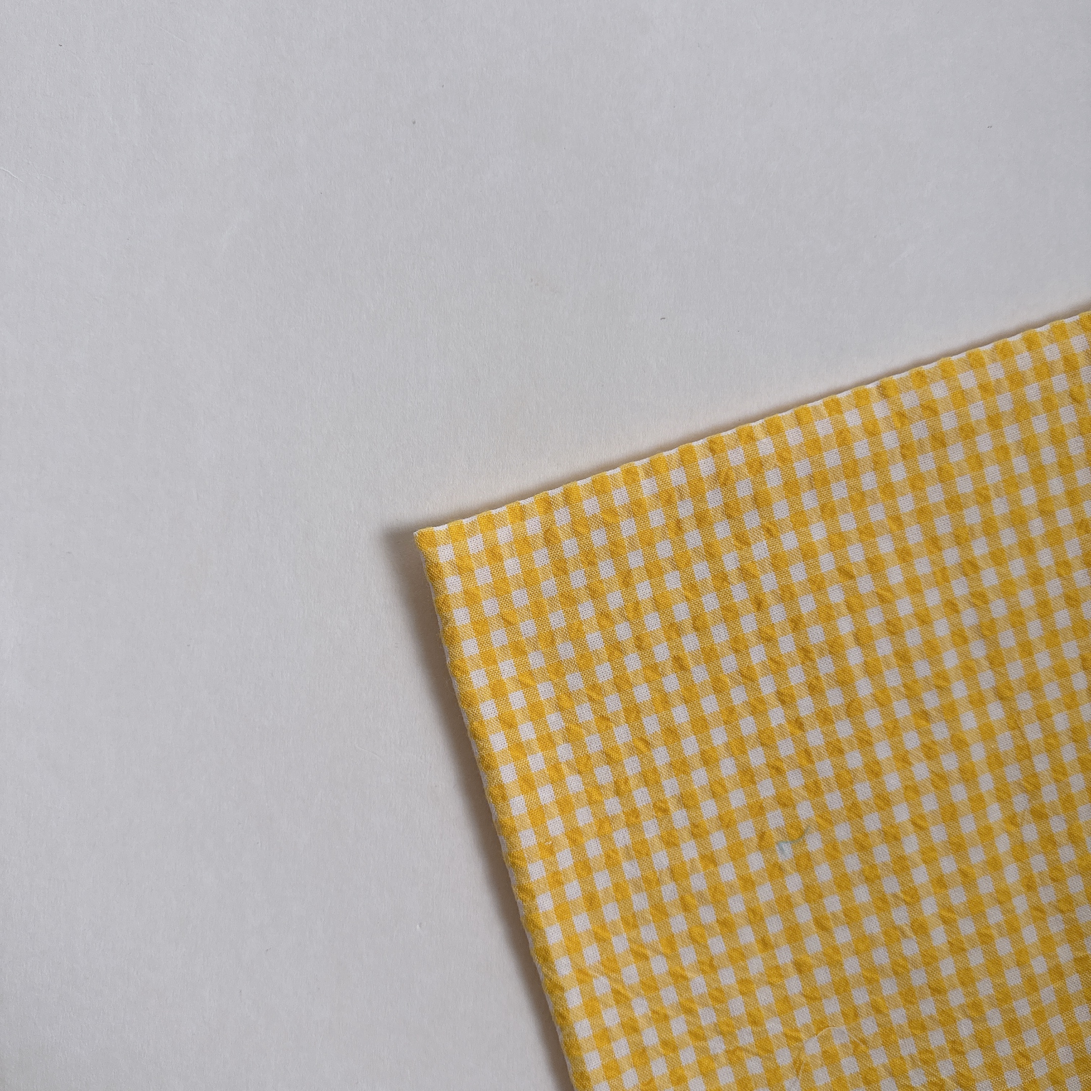 【 選布 】亮黃色格子 - 水洗棉