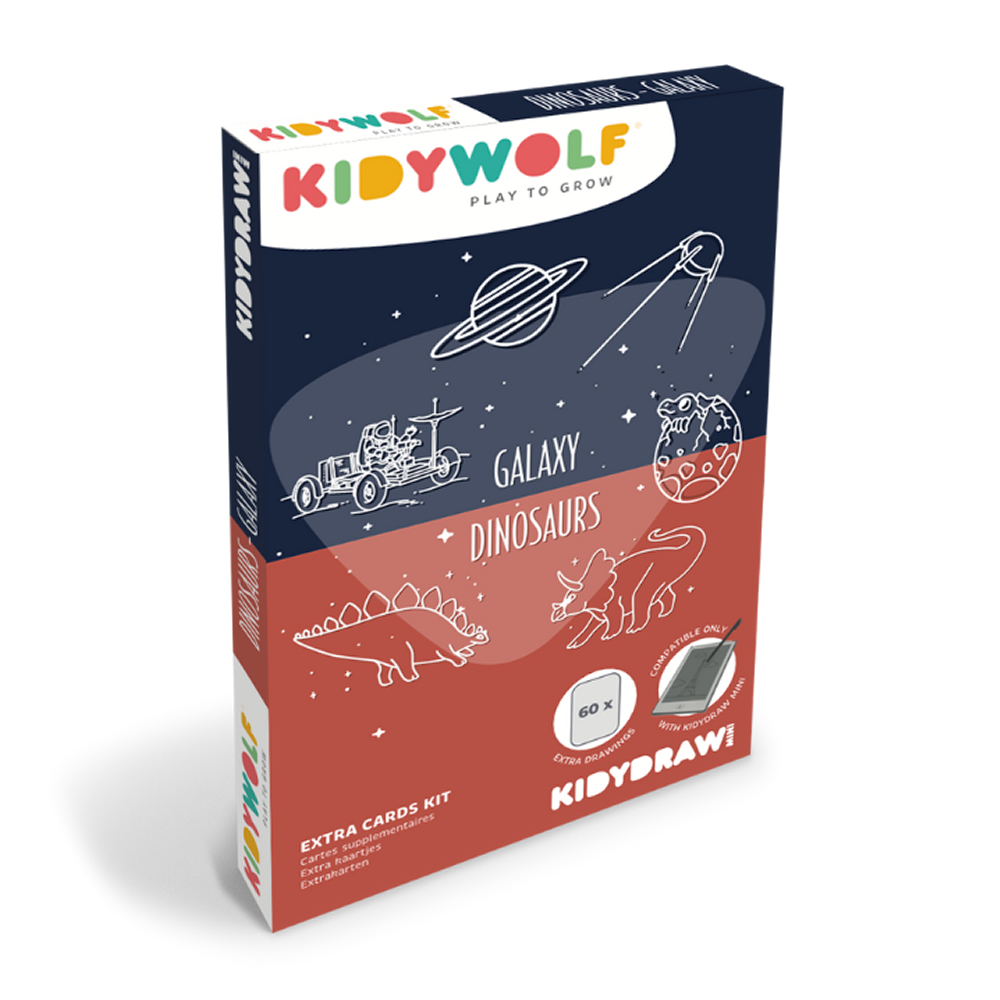 比利時KIDYWOLF 主題擴充描繪圖卡(浩瀚銀河&恐龍世界)1