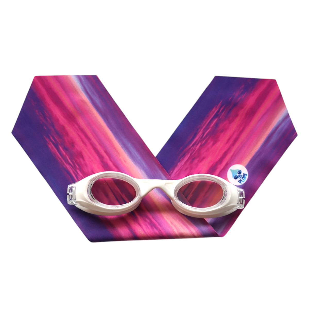 法國waterplops-兒童游泳泳鏡(柔光夕陽/透明)