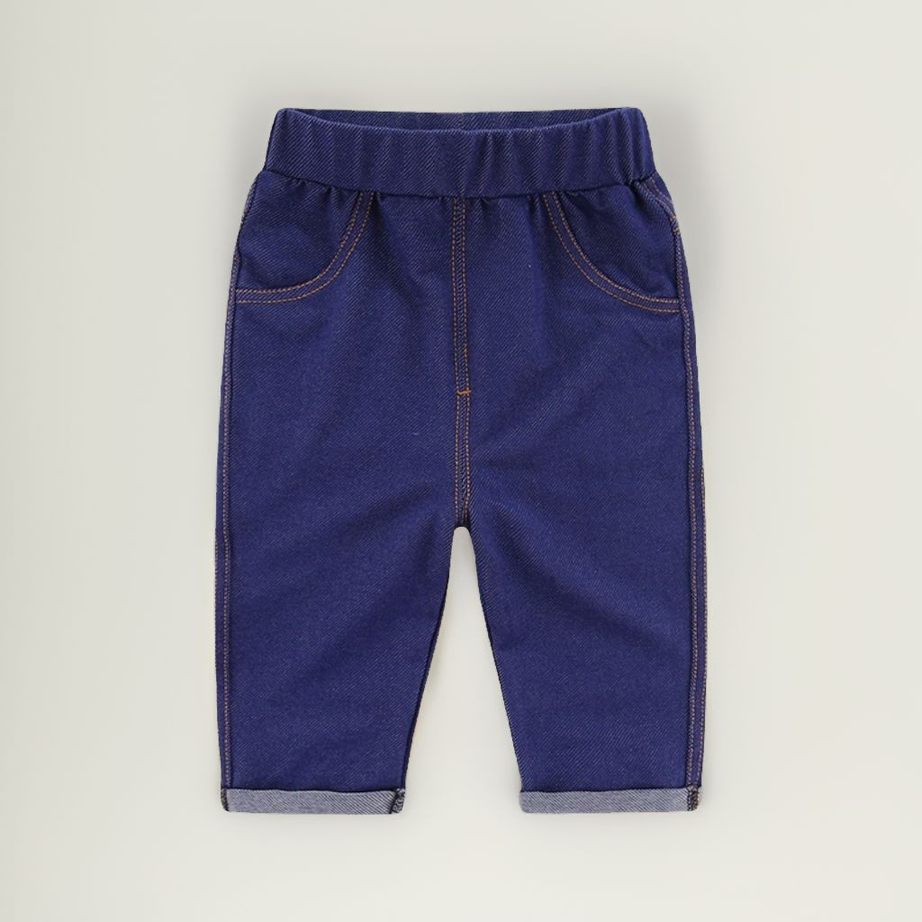 九分針織牛仔褲