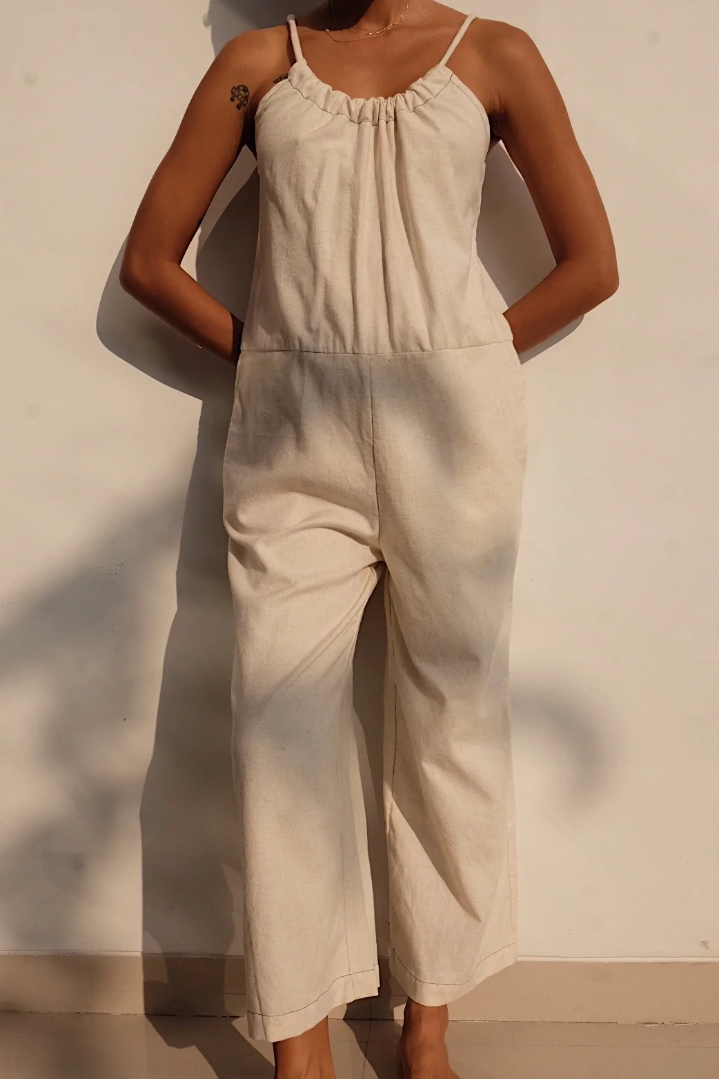 Oatmeal Tie Back Jumpsuit 服裝 Shop All Piña Collective