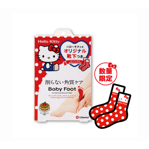 【Baby Foot】寶貝腳 3D立體足膜HELLO KITTY限量襪套組(蘋果派清香)