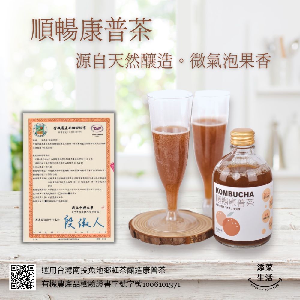 扶輪優惠|順暢康普茶(荔枝風味) 300ml/瓶X65