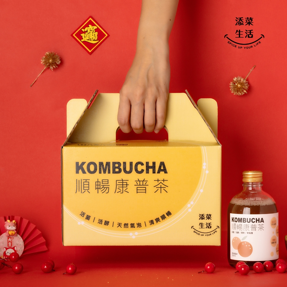 扶輪優惠|順暢康普茶(荔枝風味) 300ml/瓶X61