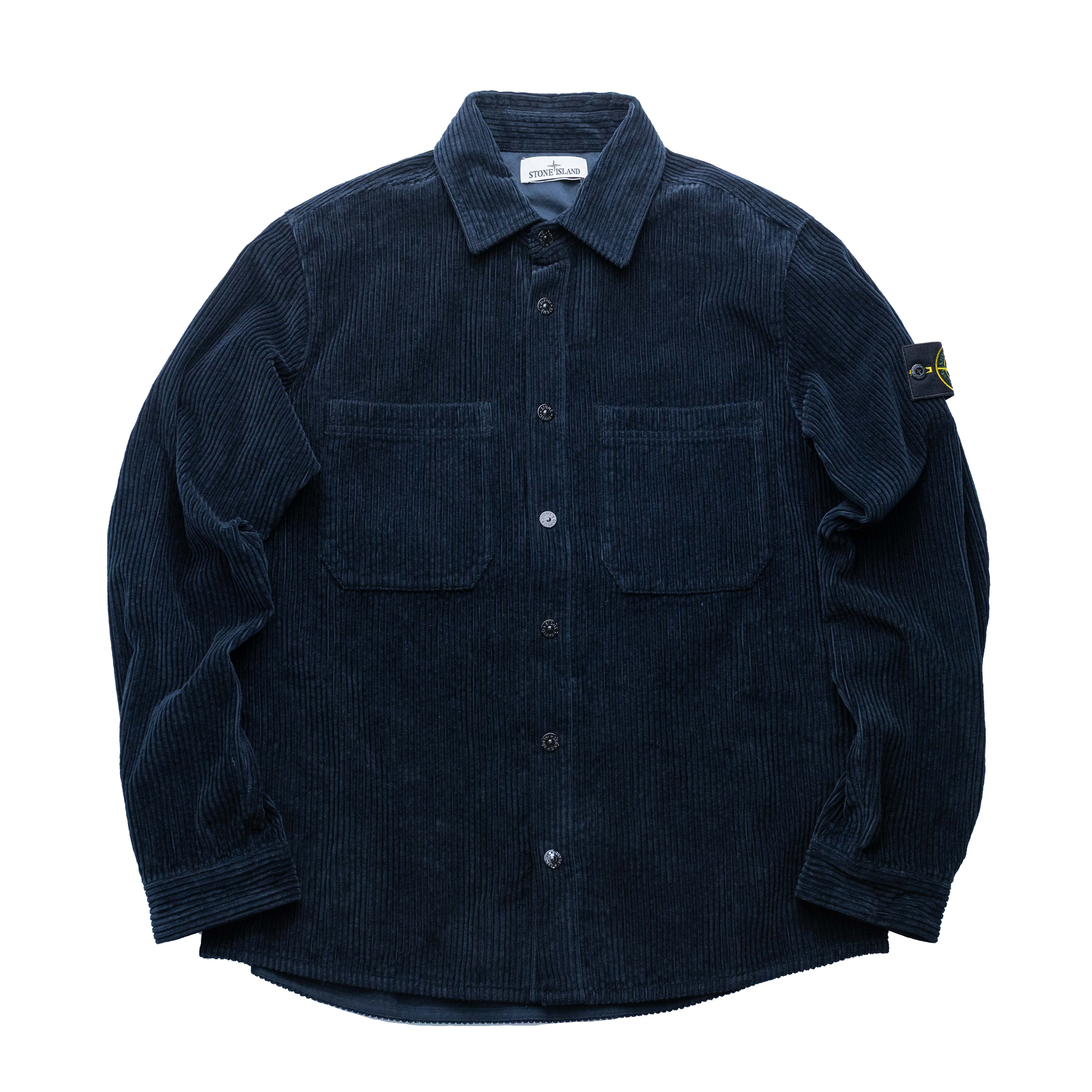 Stone Island 燈心絨襯衫 深藍